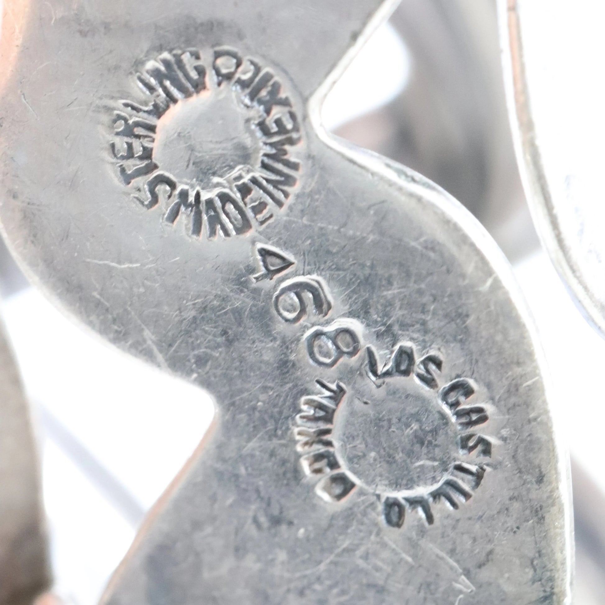 Vintage Los Castillo Taxco Mexican Jewelry | Blue Glass Tulip Statement Bracelet - Carmel Fine Silver Jewelry