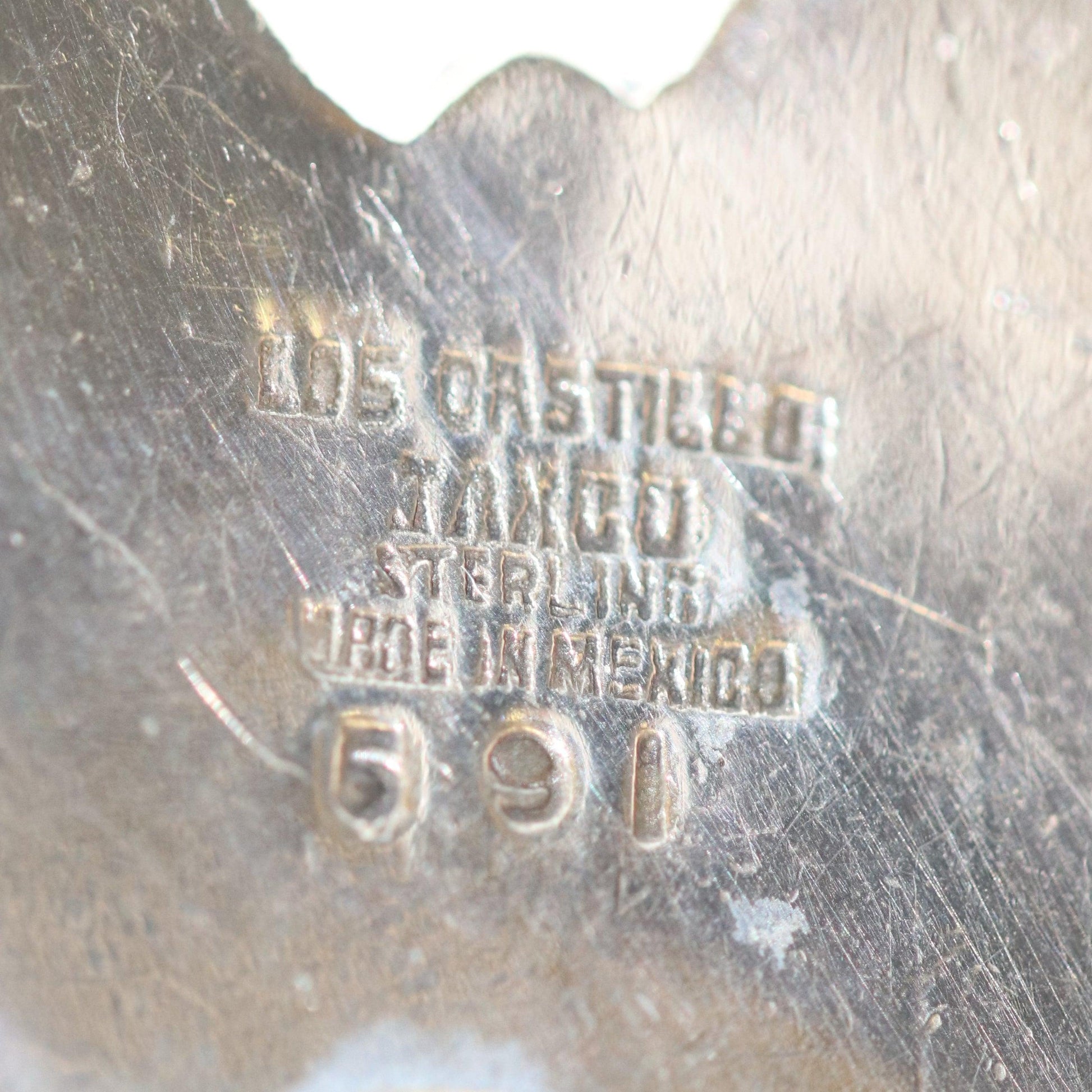 Vintage Los Castillo Taxco Silver Mexican Jewelry | Mid Century Amethyst and Silver Brooch - Carmel Fine Silver Jewelry