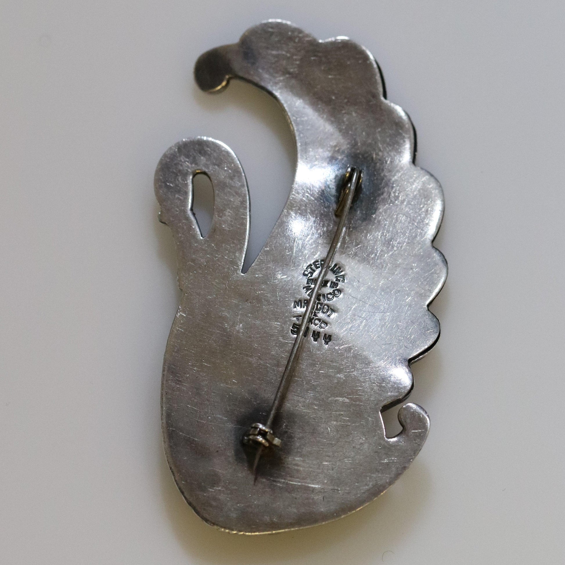 Vintage Margot de Taxco Mexican Jewelry | Large Sterling Silver Swan Brooch - Carmel FSJ