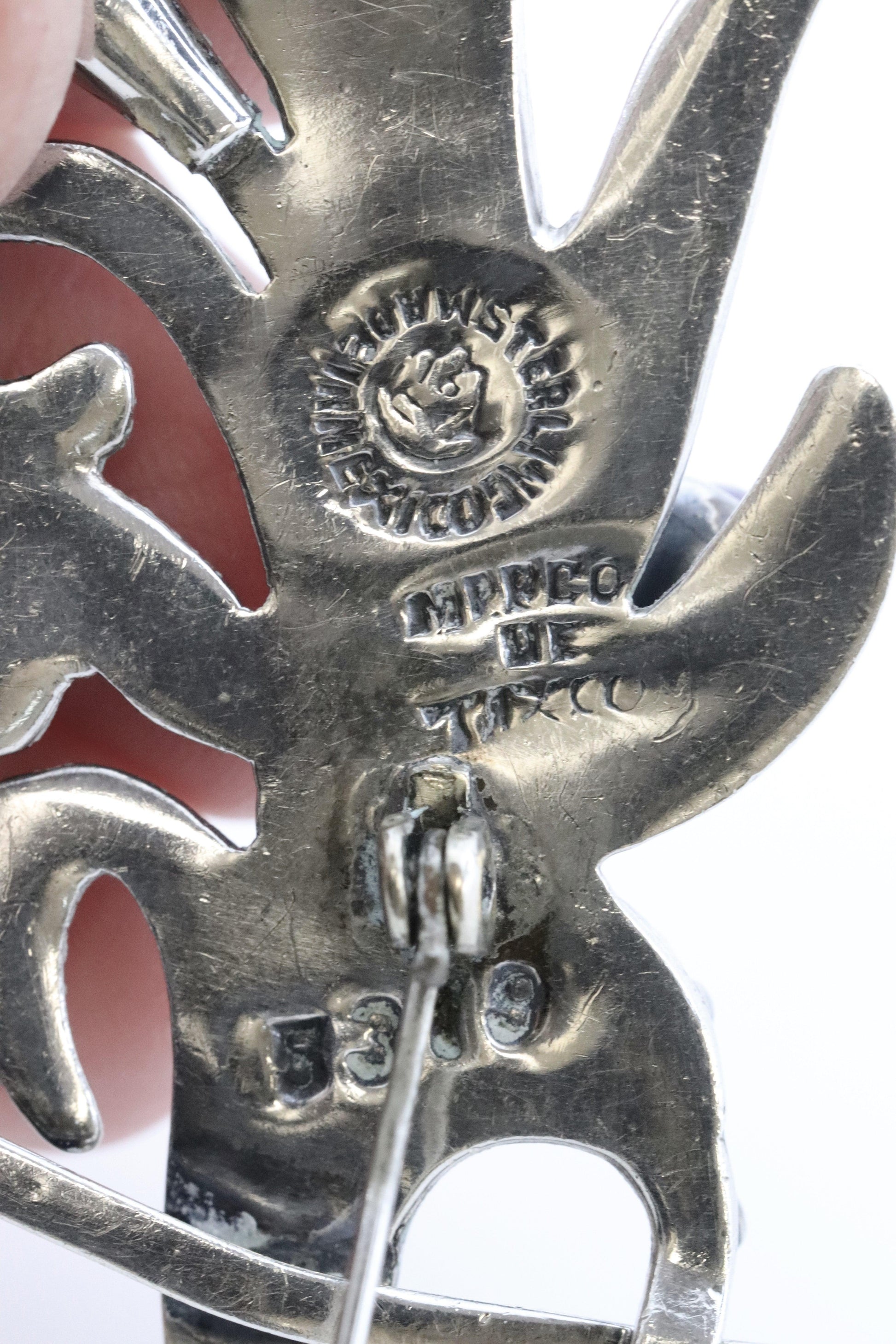 Vintage Margot de Taxco Mexican Jewelry | Ornate Amethyst Floral Brooch - Carmel FSJ