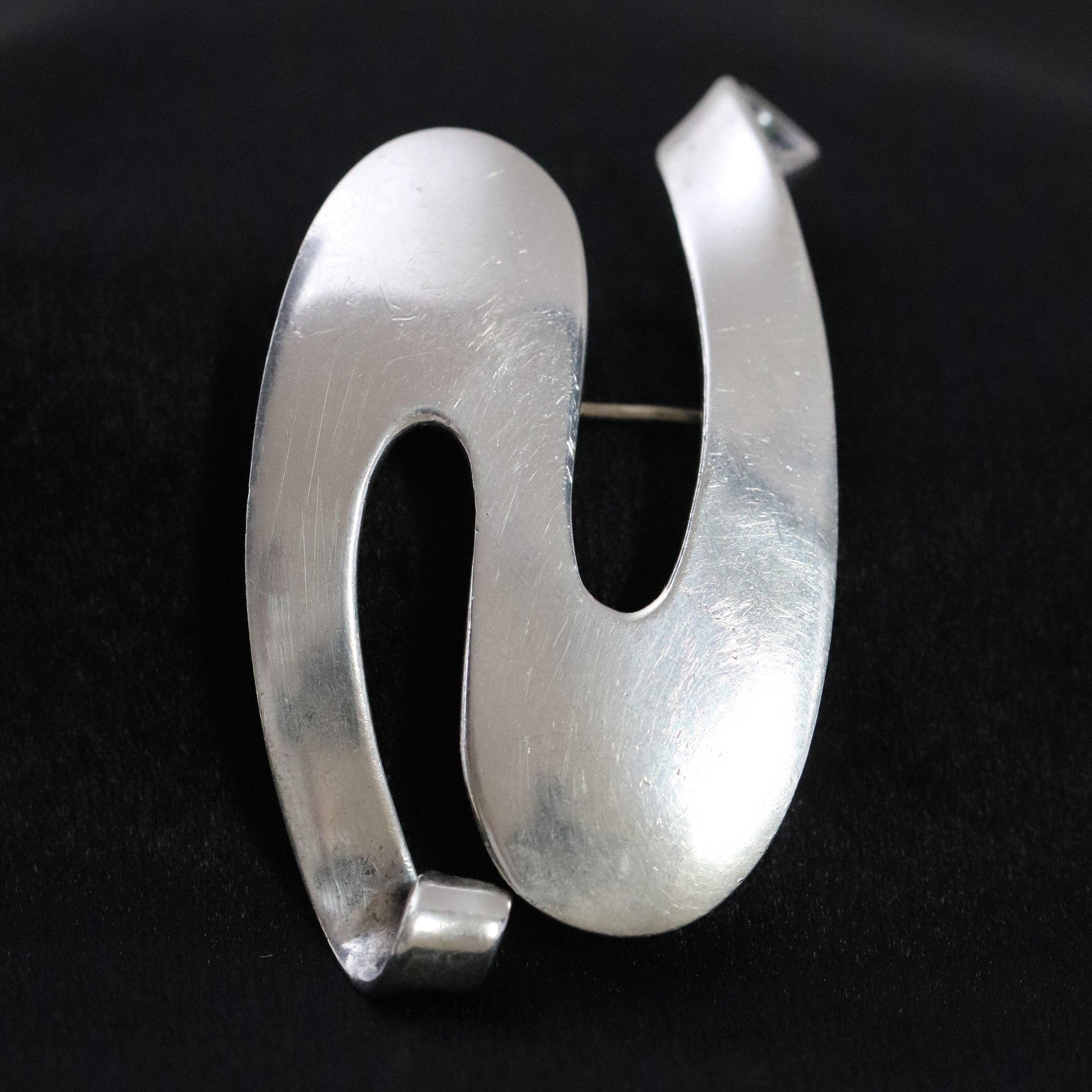 Vintage Maricela Taxco Silver Mexican Jewelry | Modernist Abstract Brooch - Carmel Fine Silver Jewelry
