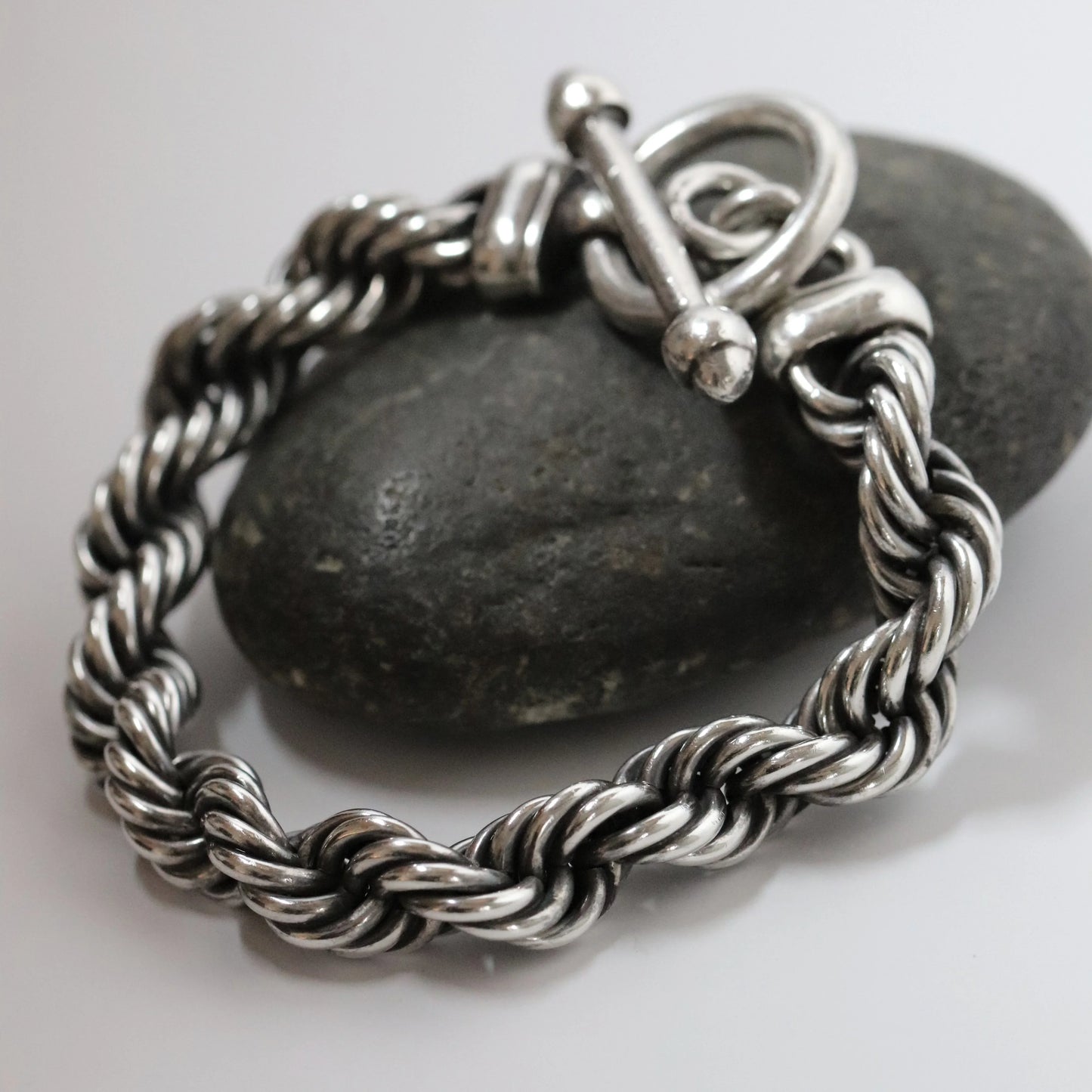 Vintage Mexican Jewelry | Sterling Silver Toggle Statement Bracelet Mexico - Carmel FSJ