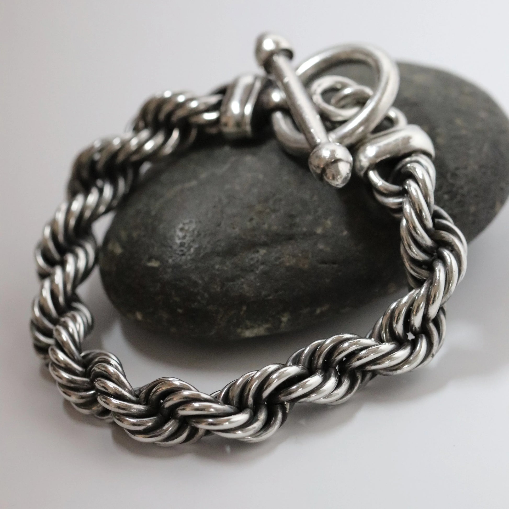 Vintage Mexican Jewelry | Sterling Silver Toggle Statement Bracelet Mexico - Carmel FSJ