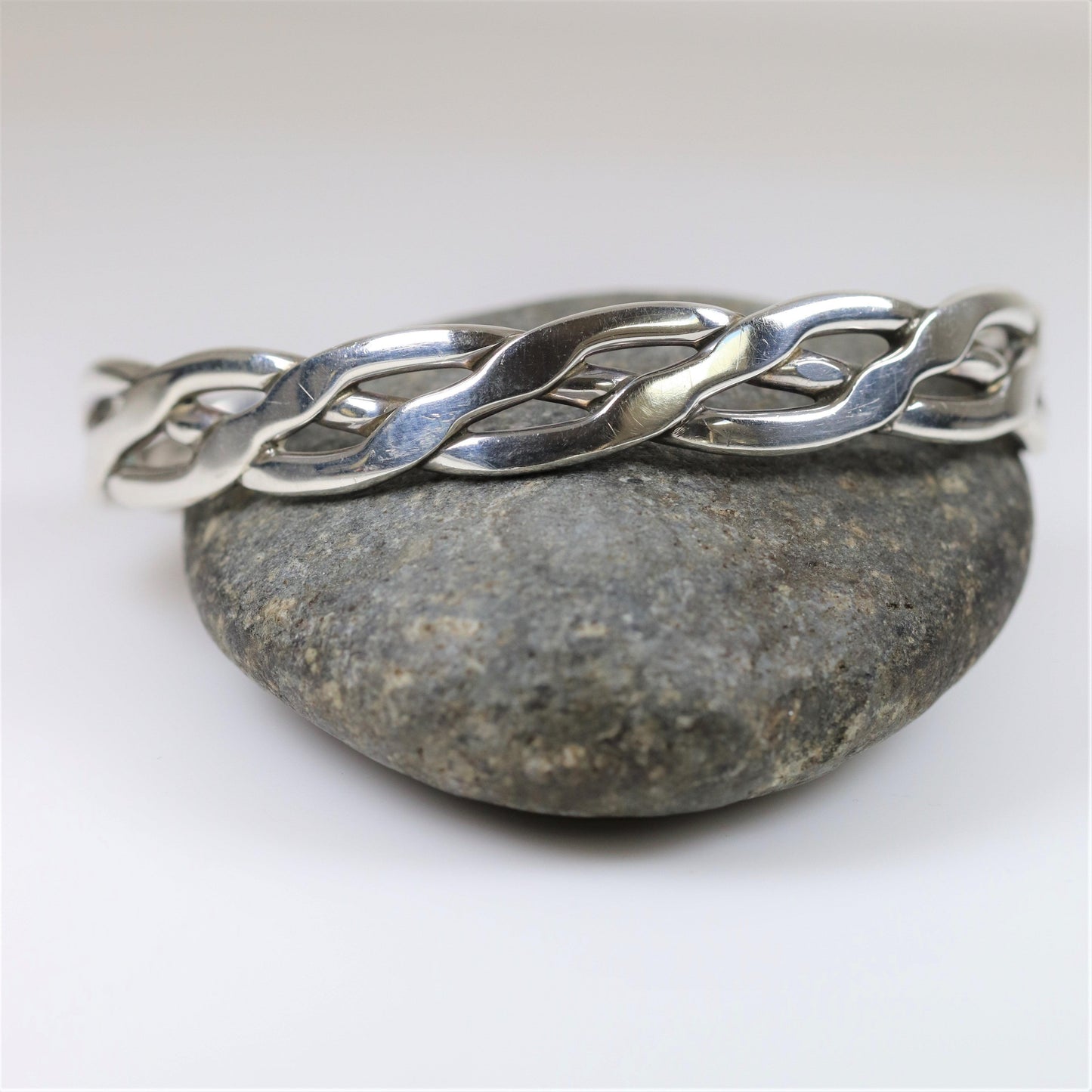Vintage Modernist Silver Jewelry | Richard Parker Braided Bracelet - Carmel Fine Silver Jewelry