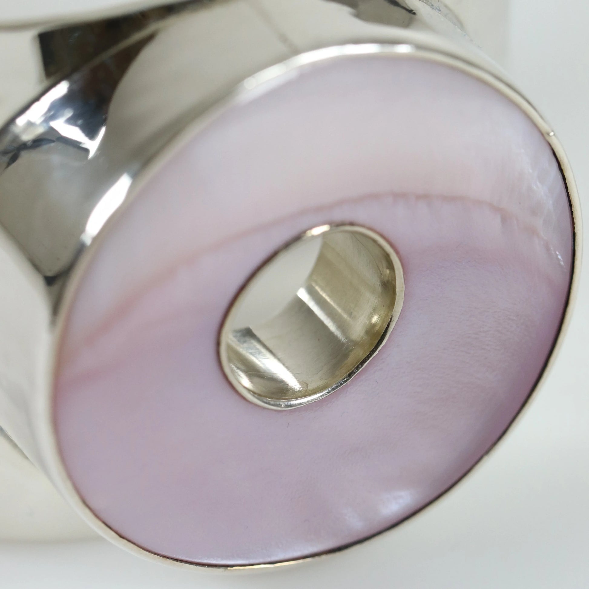 Vintage Modernist Silver Jewelry | Shell Handcrafted Statement Bracelet - Carmel Fine Silver Jewelry