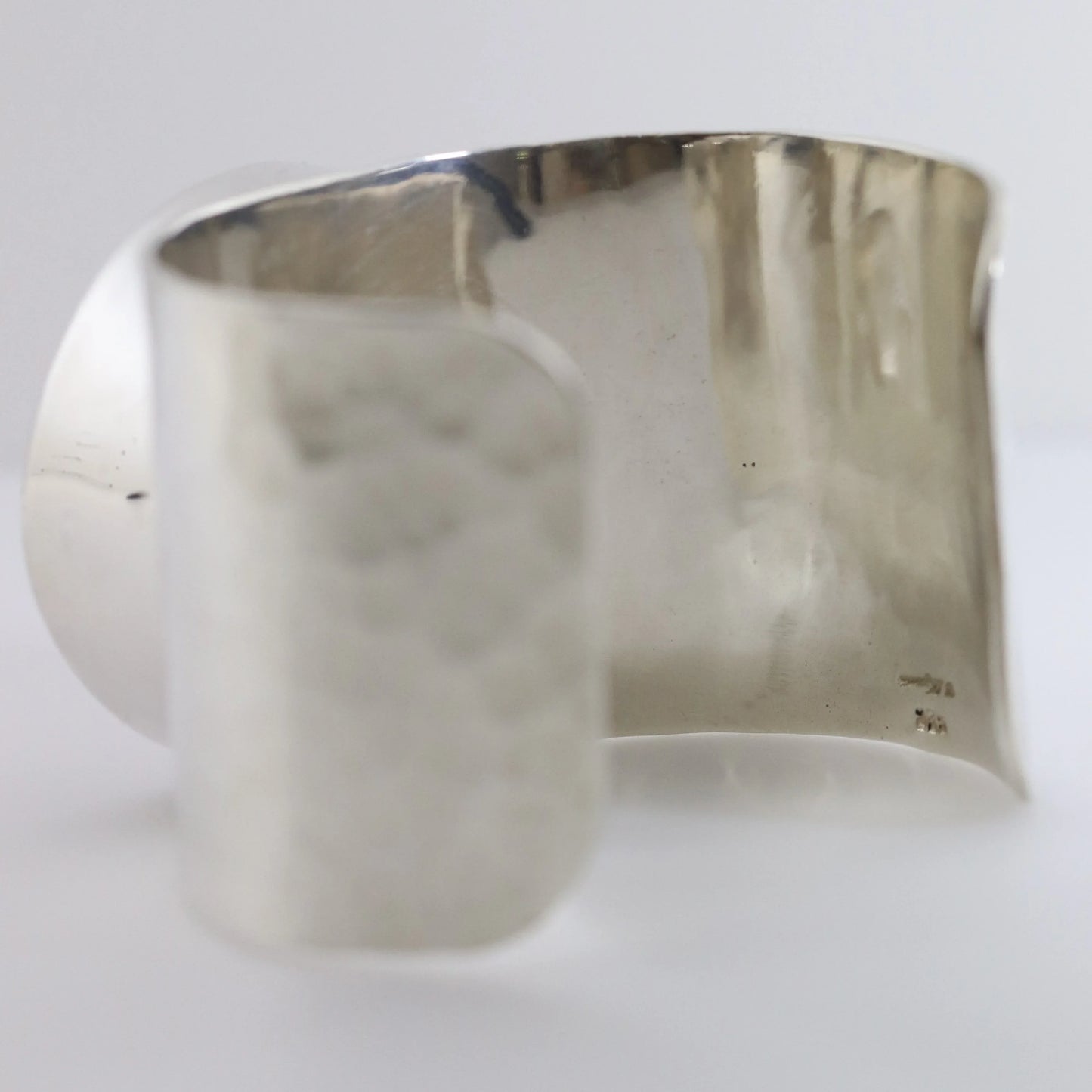 Vintage Modernist Silver Jewelry | Shell Handcrafted Statement Bracelet - Carmel Fine Silver Jewelry