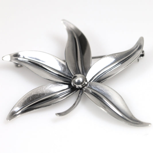 Vintage NE From Sterling Silver Jewelry | Danish Floral Brooch - Carmel Fine Silver Jewelry