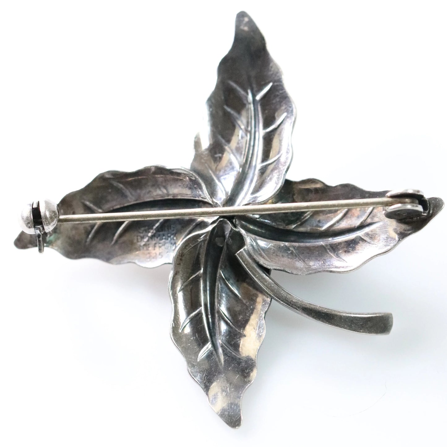 Vintage NE From Sterling Silver Jewelry | Floral Holly Berry Brooch - Carmel Fine Silver Jewelry