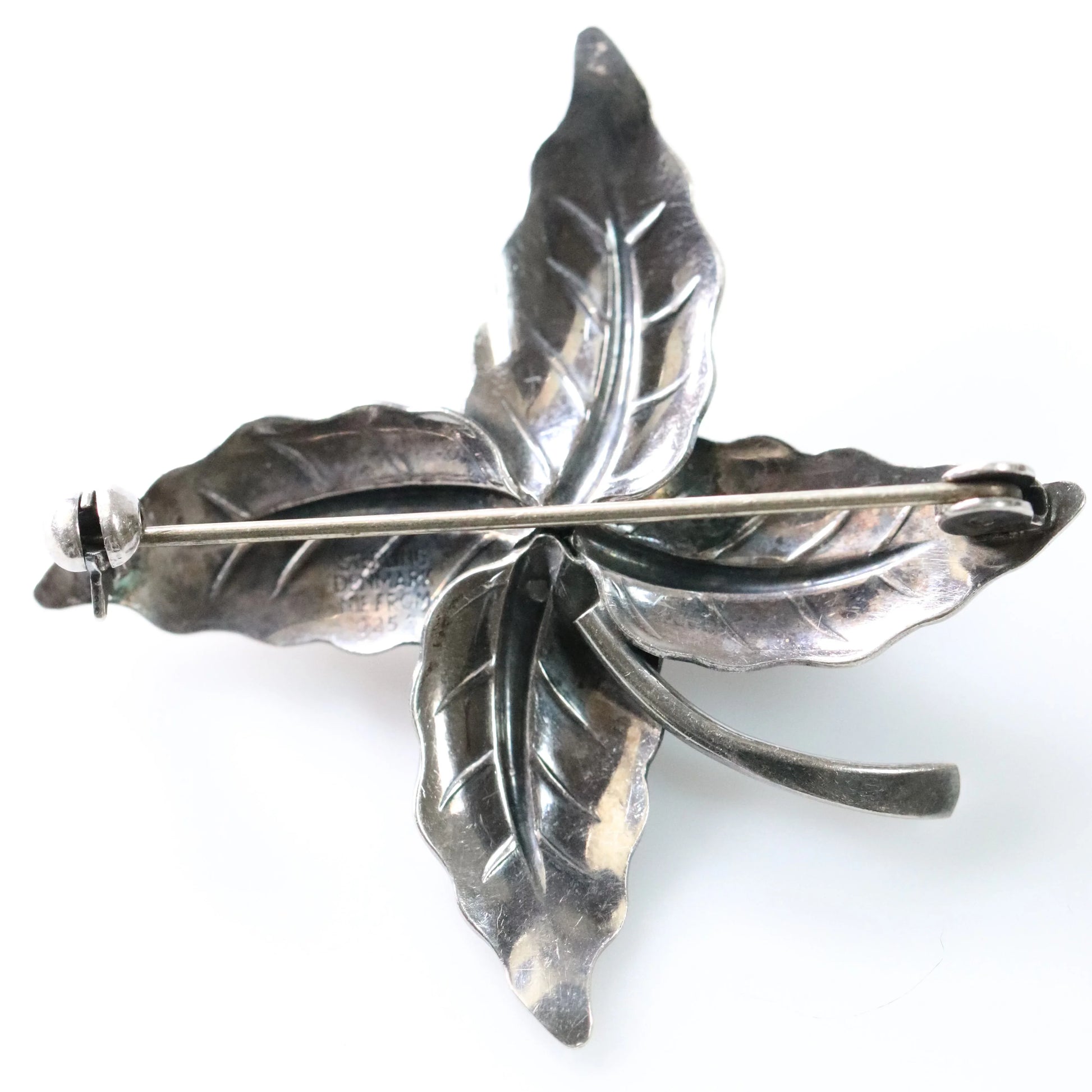 Vintage NE From Sterling Silver Jewelry | Floral Holly Berry Brooch - Carmel Fine Silver Jewelry