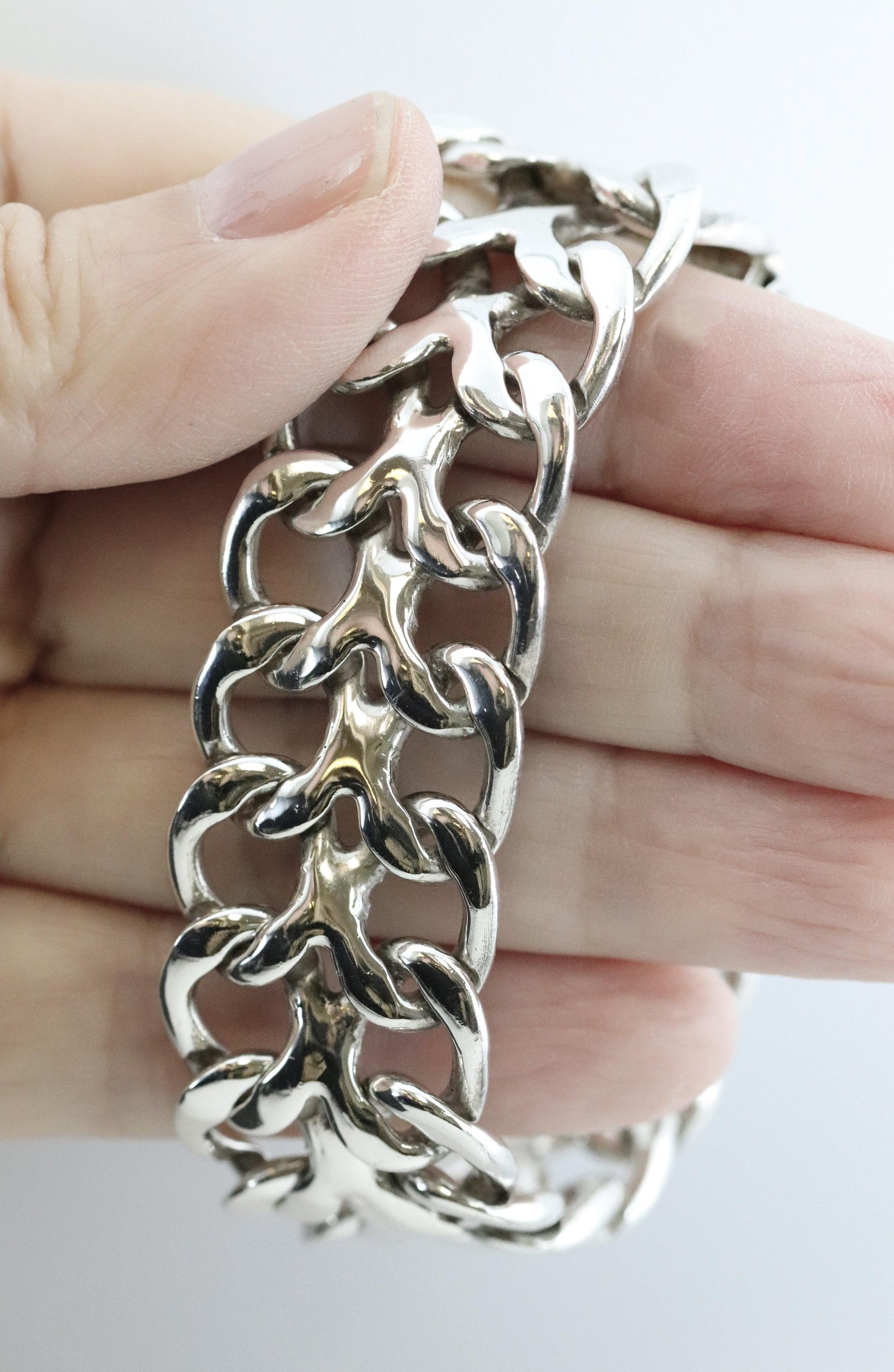 Vintage Rodolfo Espinoza Jewelry | Open Double Curb Link Bracelet - Carmel FSJ