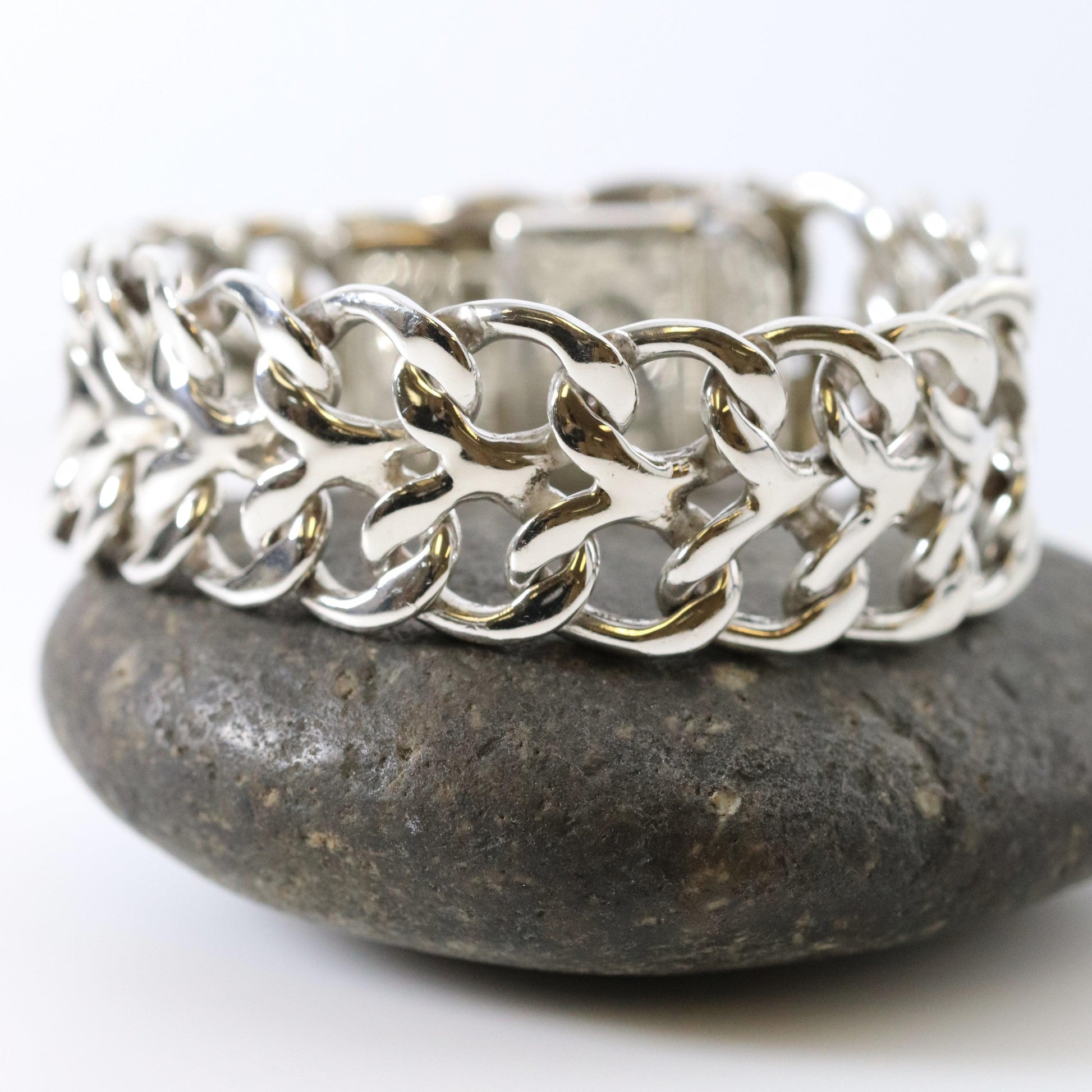 Vintage Rodolfo Espinoza Jewelry | Open Double Curb Link Bracelet - Carmel FSJ