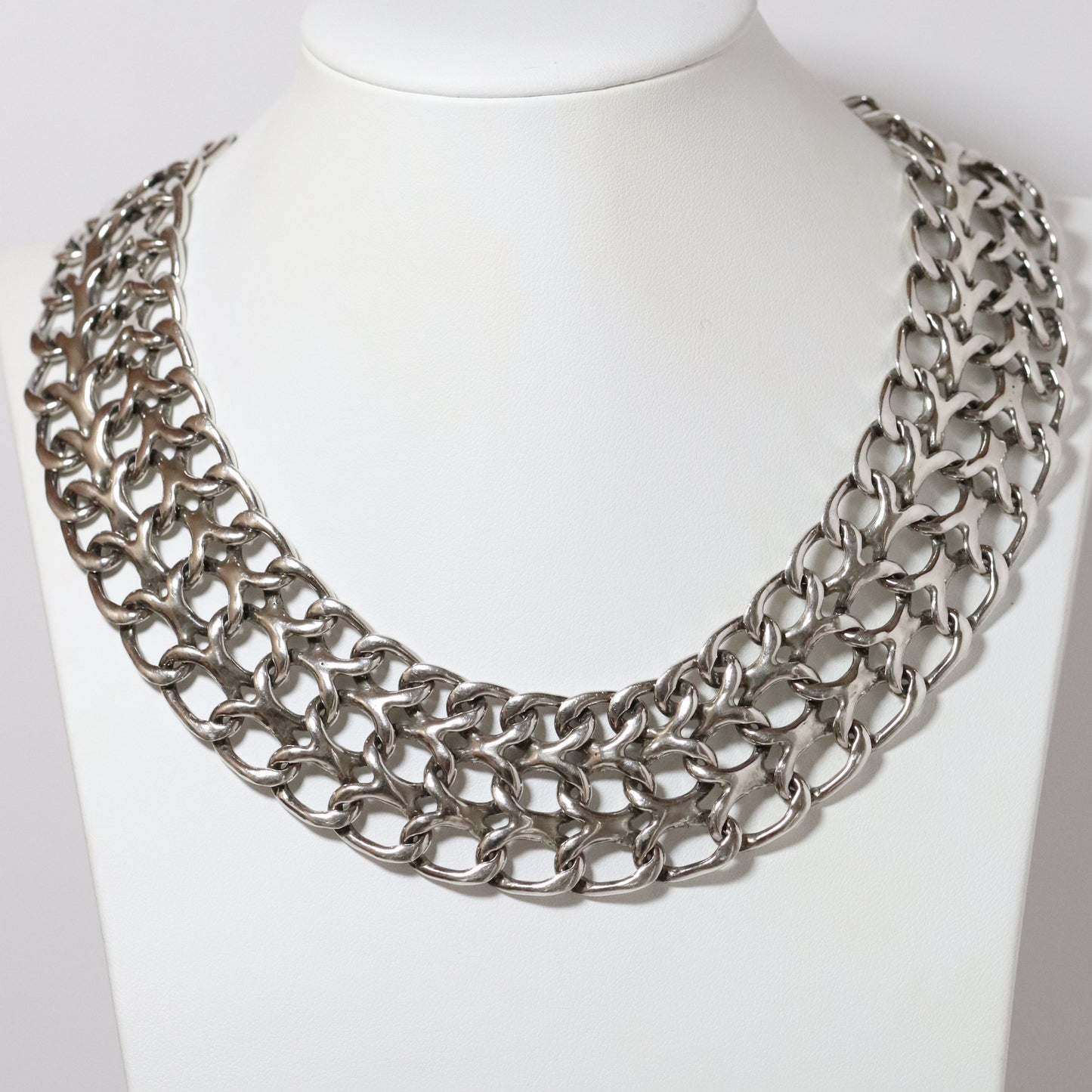 Vintage Rodolfo Espinoza Jewelry | Open Double Curb Necklace Mexico - Carmel FSJ