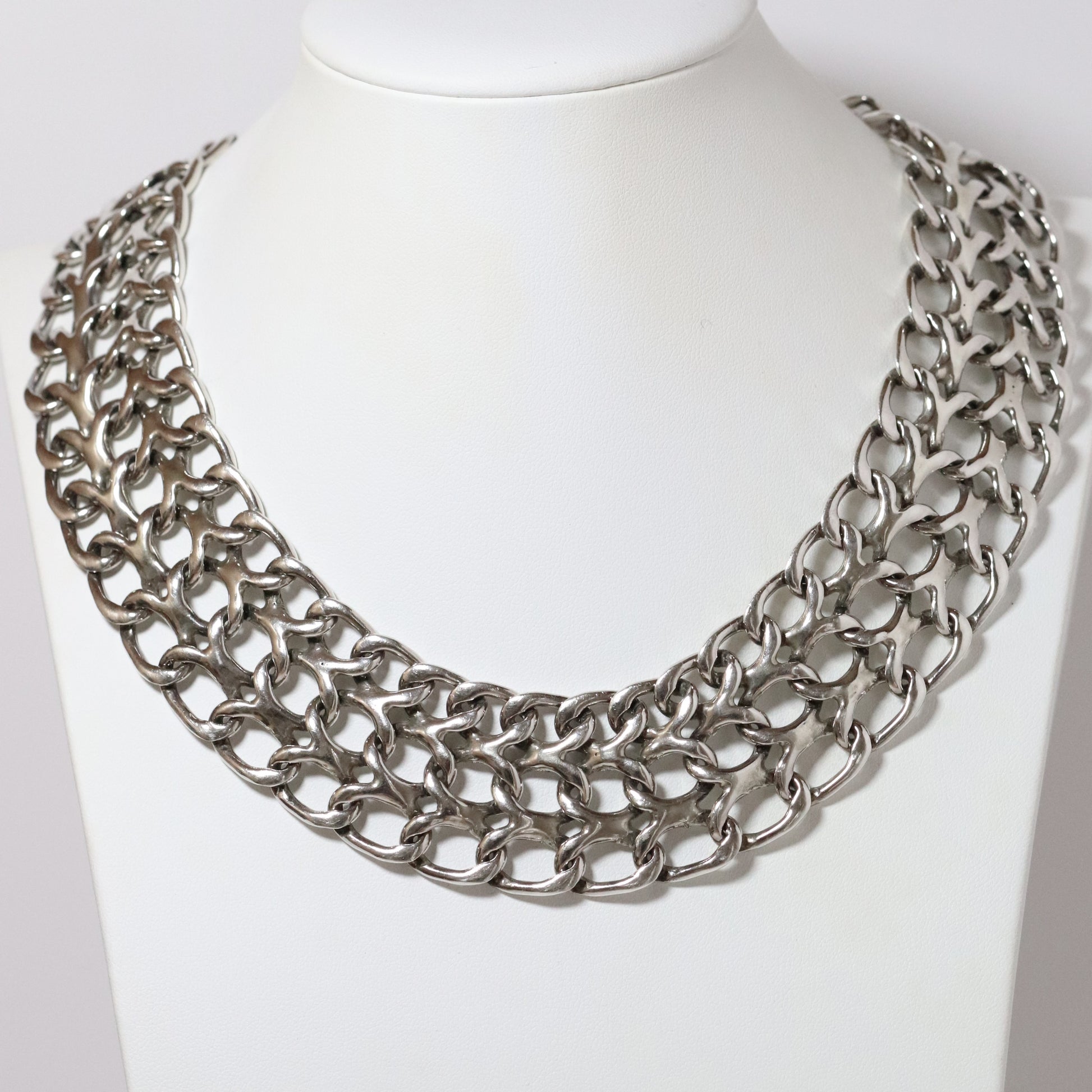 Vintage Rodolfo Espinoza Jewelry | Open Double Curb Necklace Mexico - Carmel FSJ
