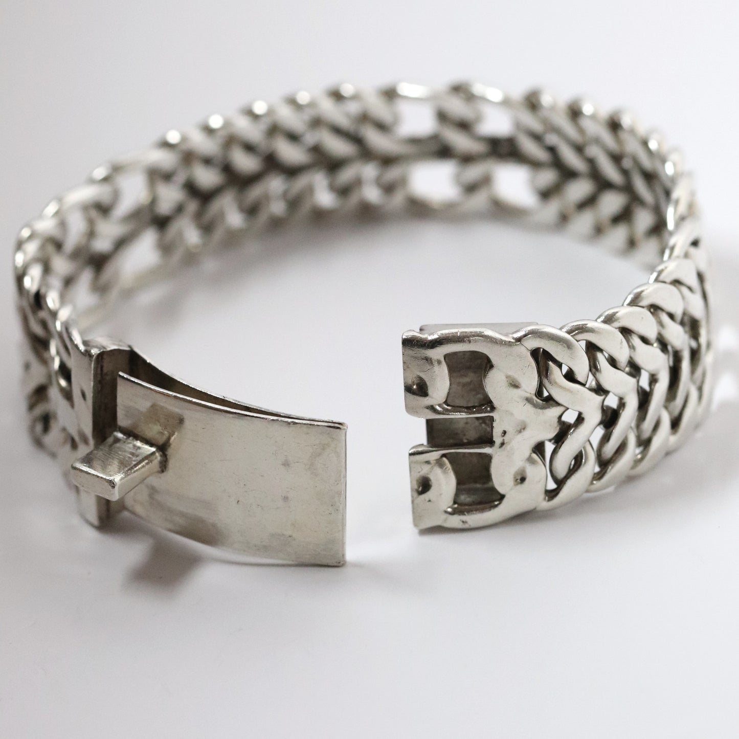 Vintage Rodolfo Espinoza Jewelry | Rodolfo Espinoza Open Double Curb Bracelet Mexico - Carmel FSJ