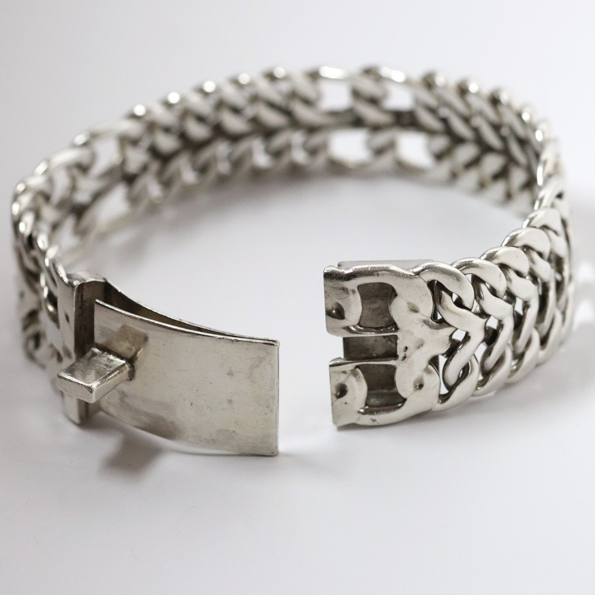Vintage Rodolfo Espinoza Jewelry | Rodolfo Espinoza Open Double Curb Bracelet Mexico - Carmel FSJ
