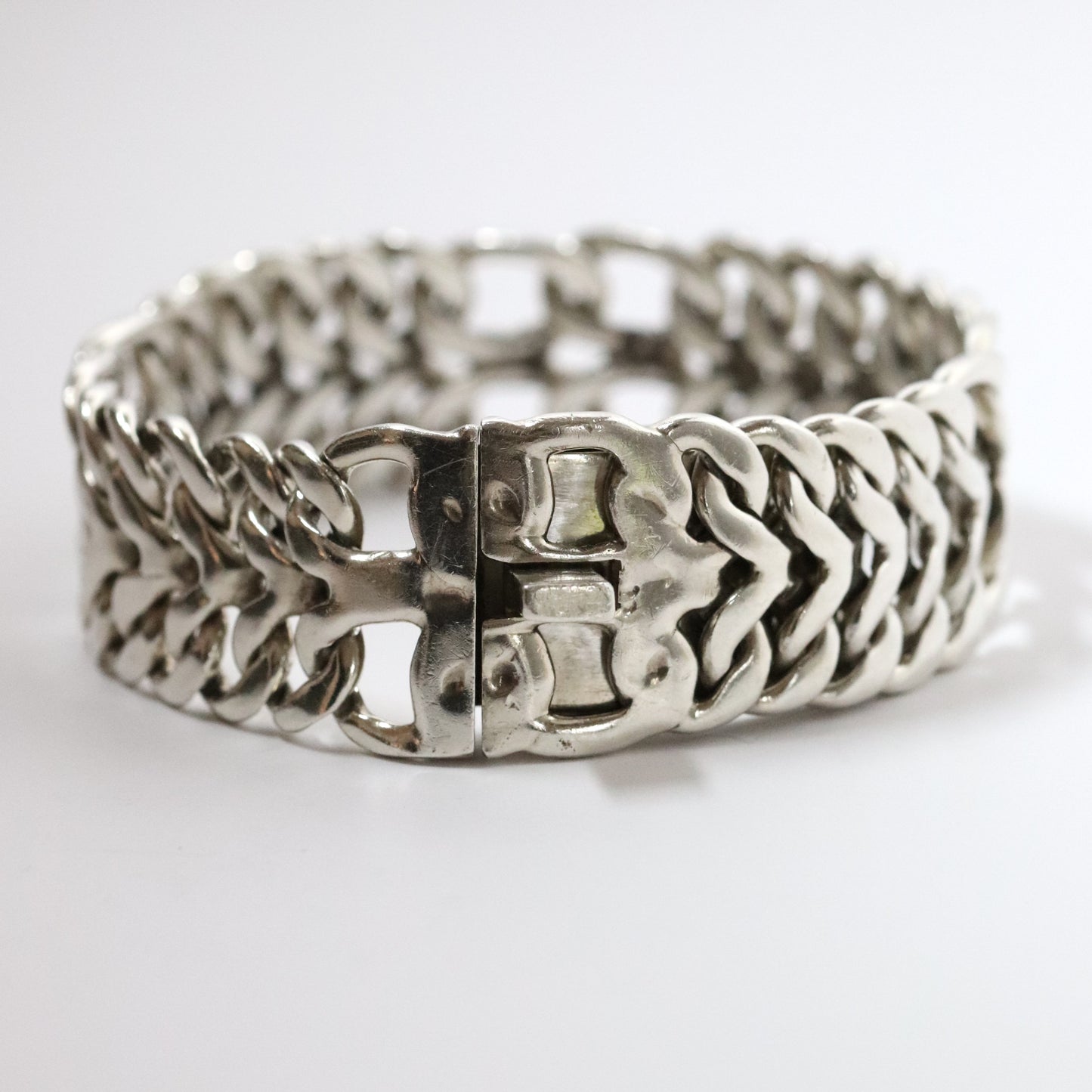 Vintage Rodolfo Espinoza Jewelry | Rodolfo Espinoza Open Double Curb Bracelet Mexico - Carmel FSJ