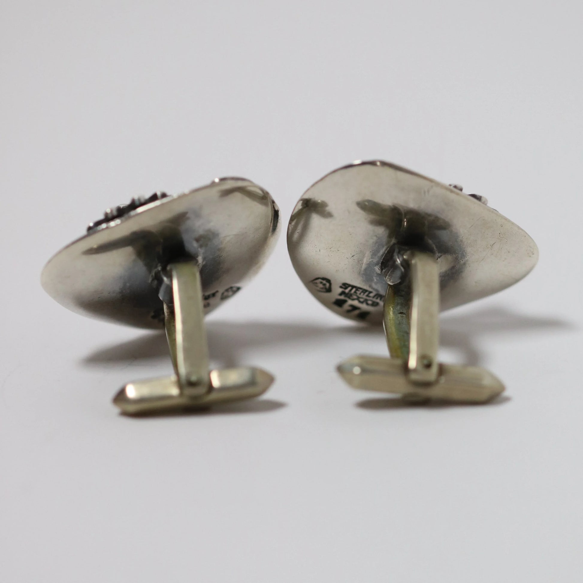 Vintage Salvador Teran Jewelry | Abstract Bird Cufflinks 171 Mexico - Carmel Fine Silver Jewelry