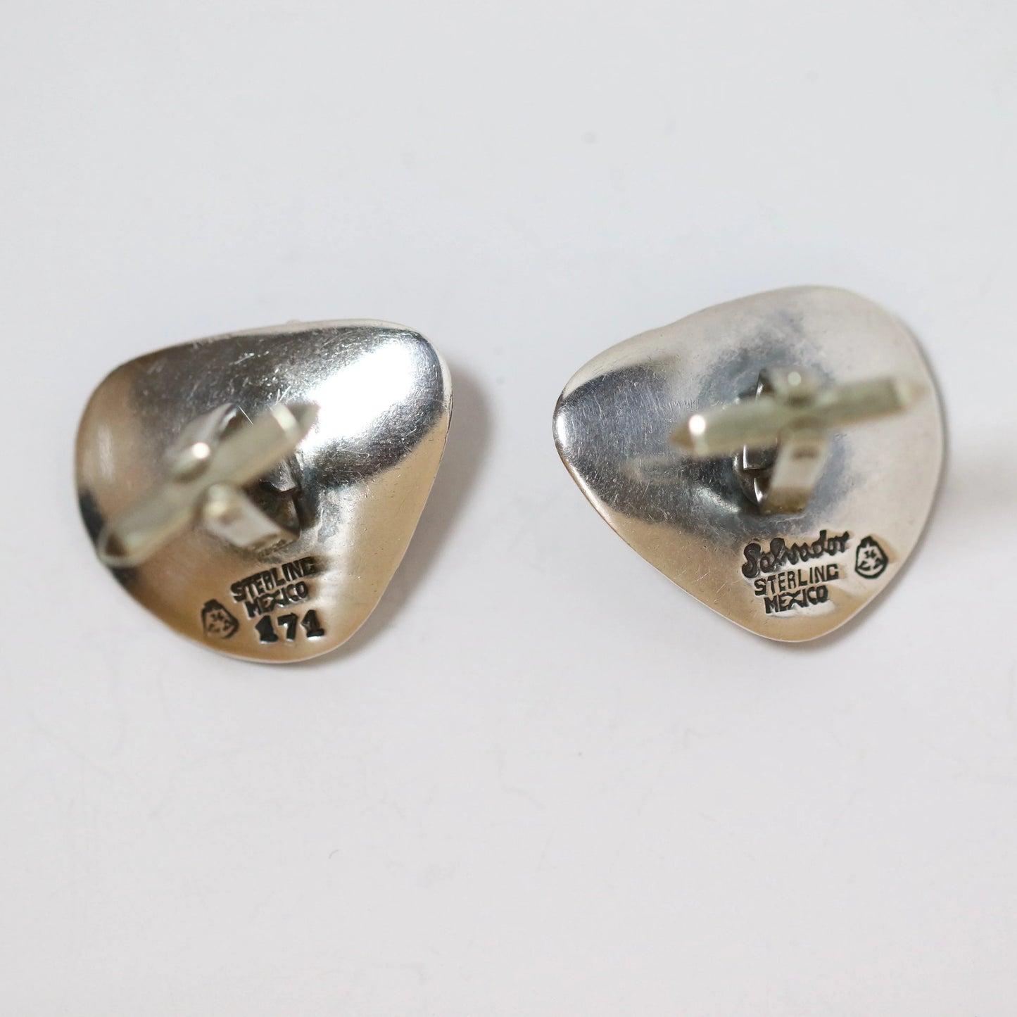 Vintage Salvador Teran Jewelry | Abstract Bird Cufflinks 171 Mexico - Carmel Fine Silver Jewelry