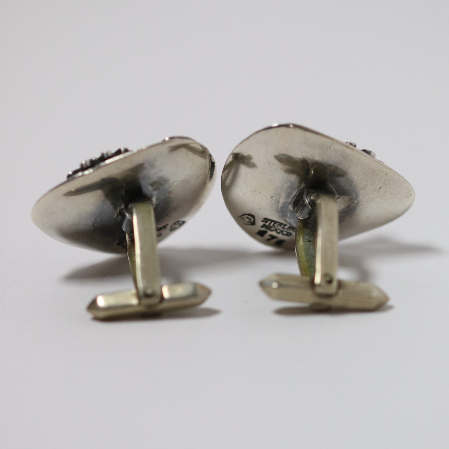 Vintage Salvador Teran Jewelry | Abstract Bird Cufflinks 171 Mexico - Carmel FSJ