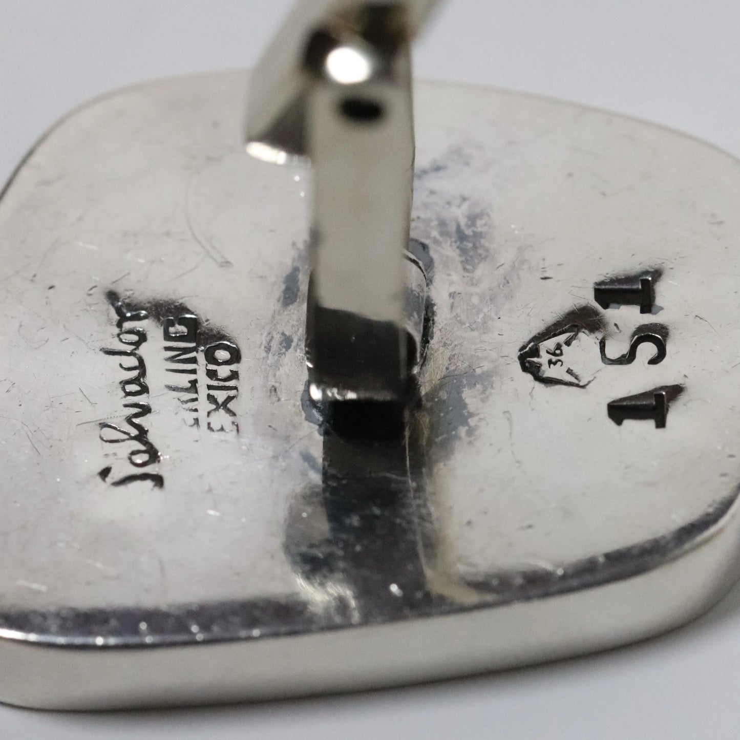 Vintage Salvador Teran Jewelry | Abstract Face Cufflinks Mexico - Carmel Fine Silver Jewelry