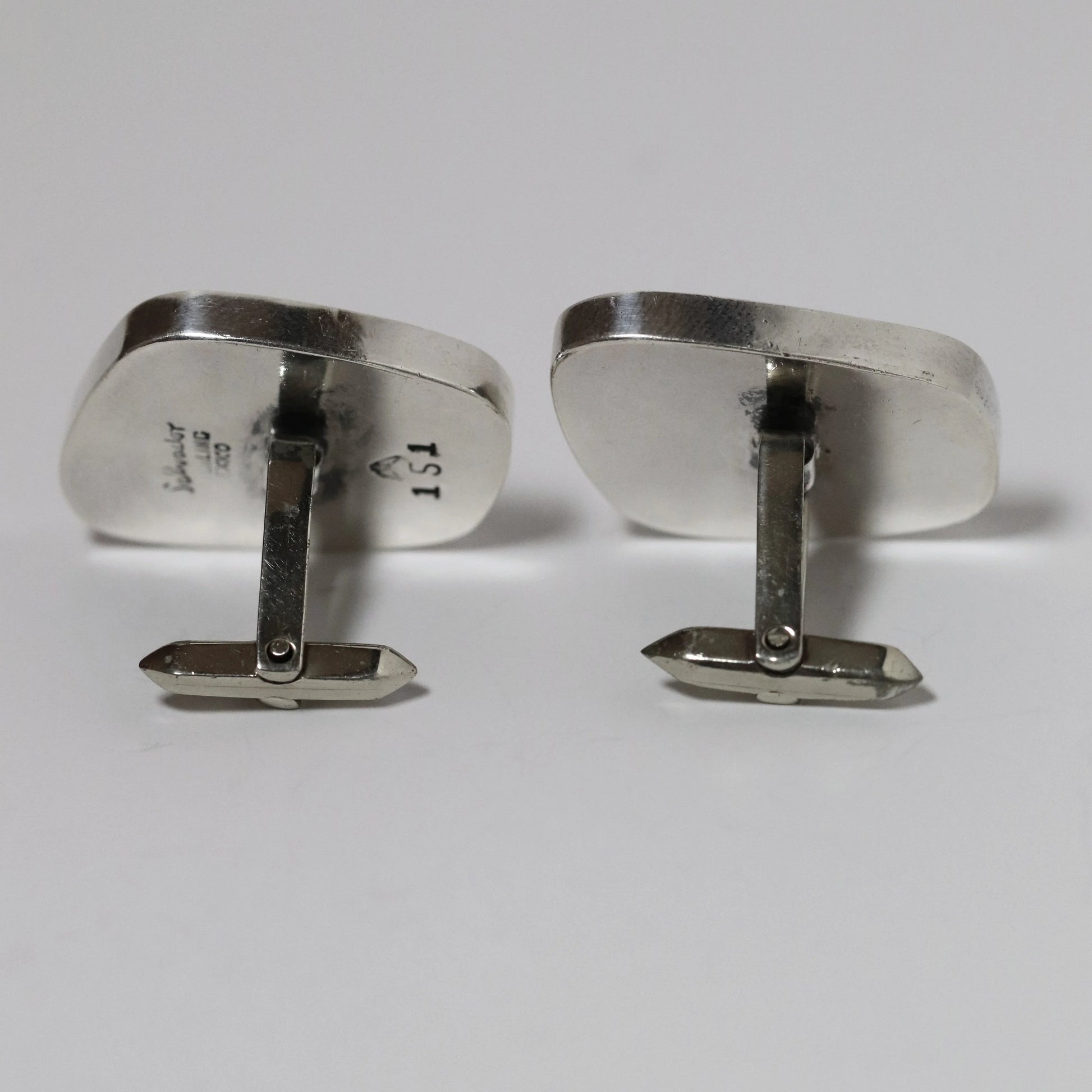 Vintage Salvador Teran Jewelry | Abstract Face Cufflinks Mexico - Carmel Fine Silver Jewelry