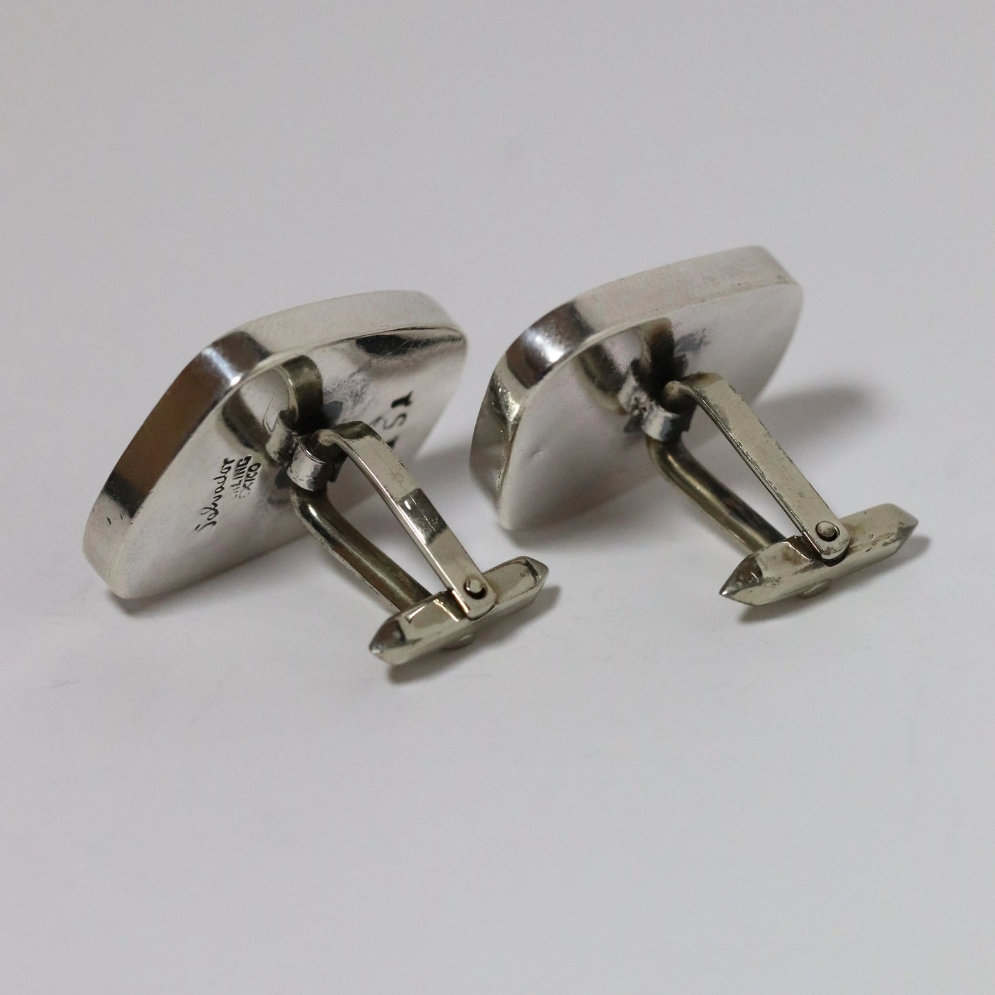 Vintage Salvador Teran Jewelry | Abstract Face Cufflinks Mexico - Carmel Fine Silver Jewelry