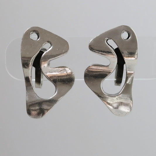 Vintage Salvador Teran Jewelry | Abstract Modernist Earrings 150 Mexico - Carmel Fine Silver Jewelry