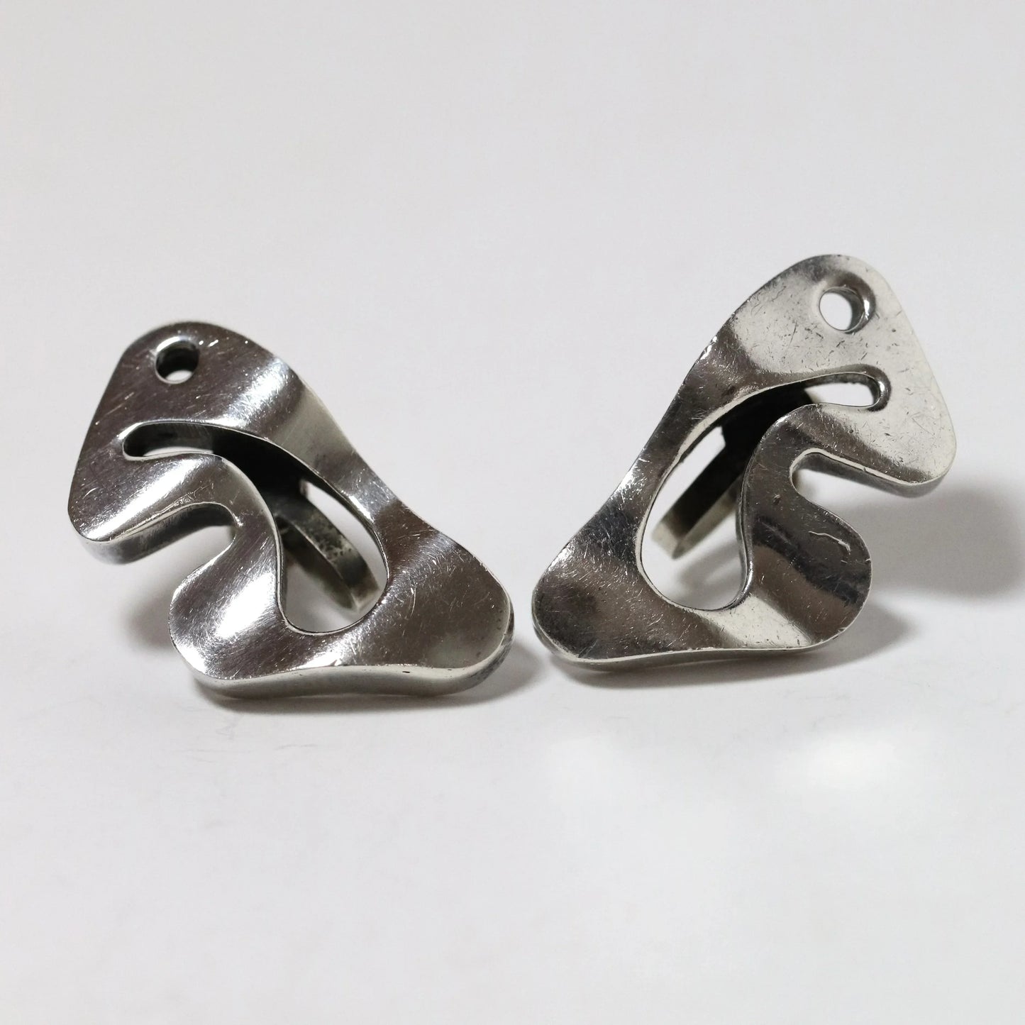 Vintage Salvador Teran Jewelry | Abstract Modernist Earrings 150 Mexico - Carmel Fine Silver Jewelry