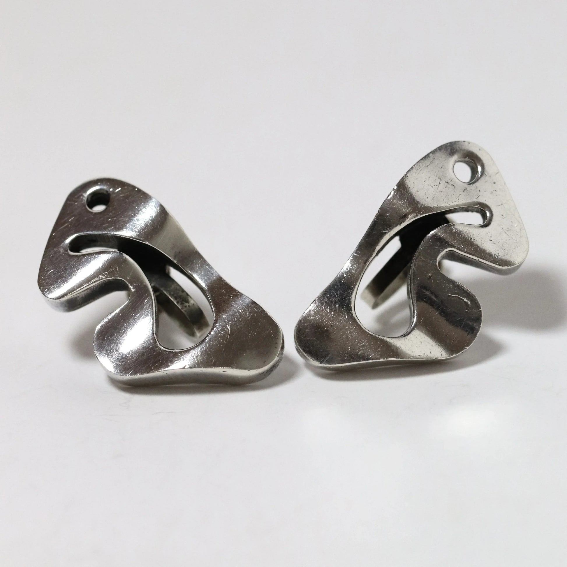 Vintage Salvador Teran Jewelry | Abstract Modernist Earrings 150 Mexico - Carmel Fine Silver Jewelry