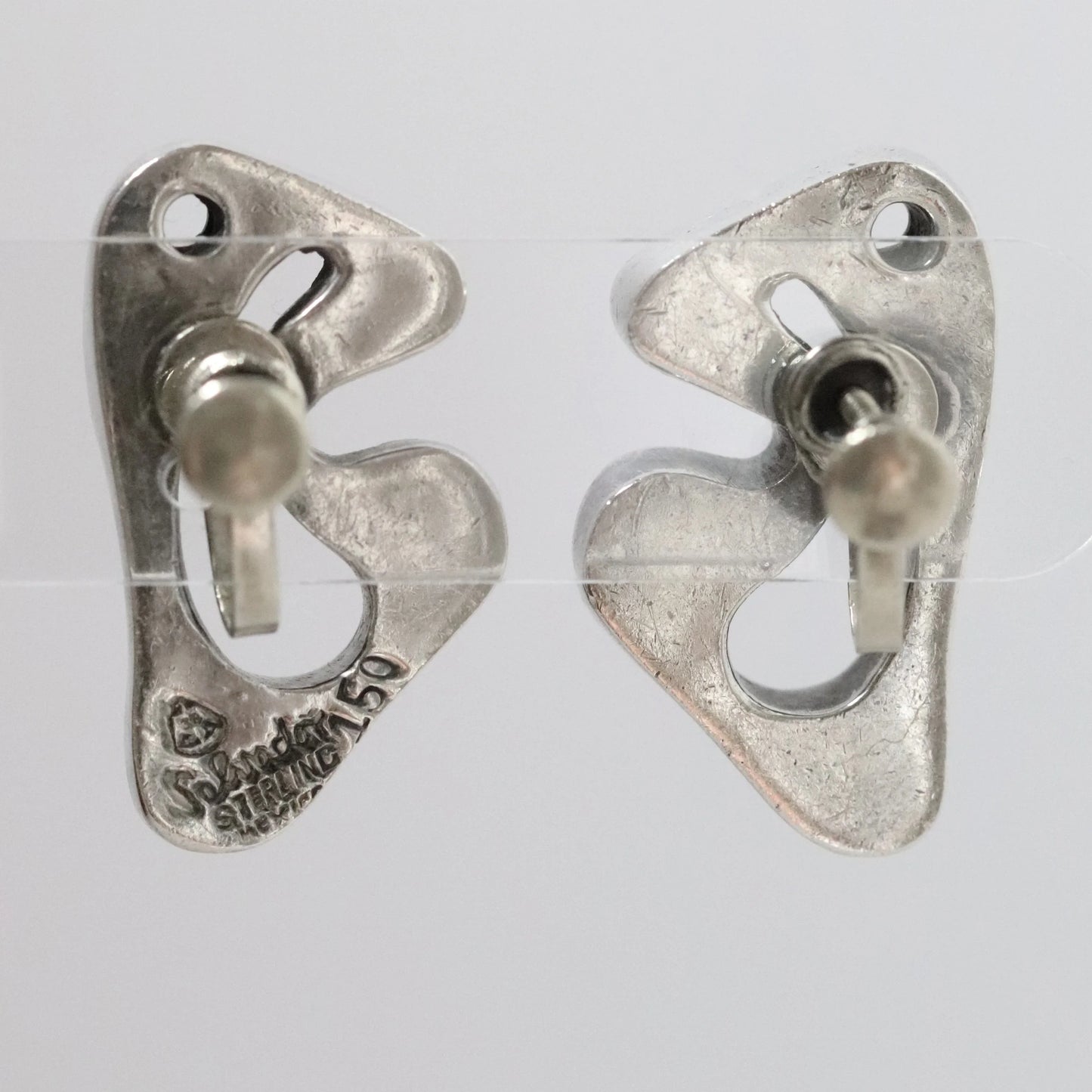Vintage Salvador Teran Jewelry | Abstract Modernist Earrings 150 Mexico - Carmel Fine Silver Jewelry