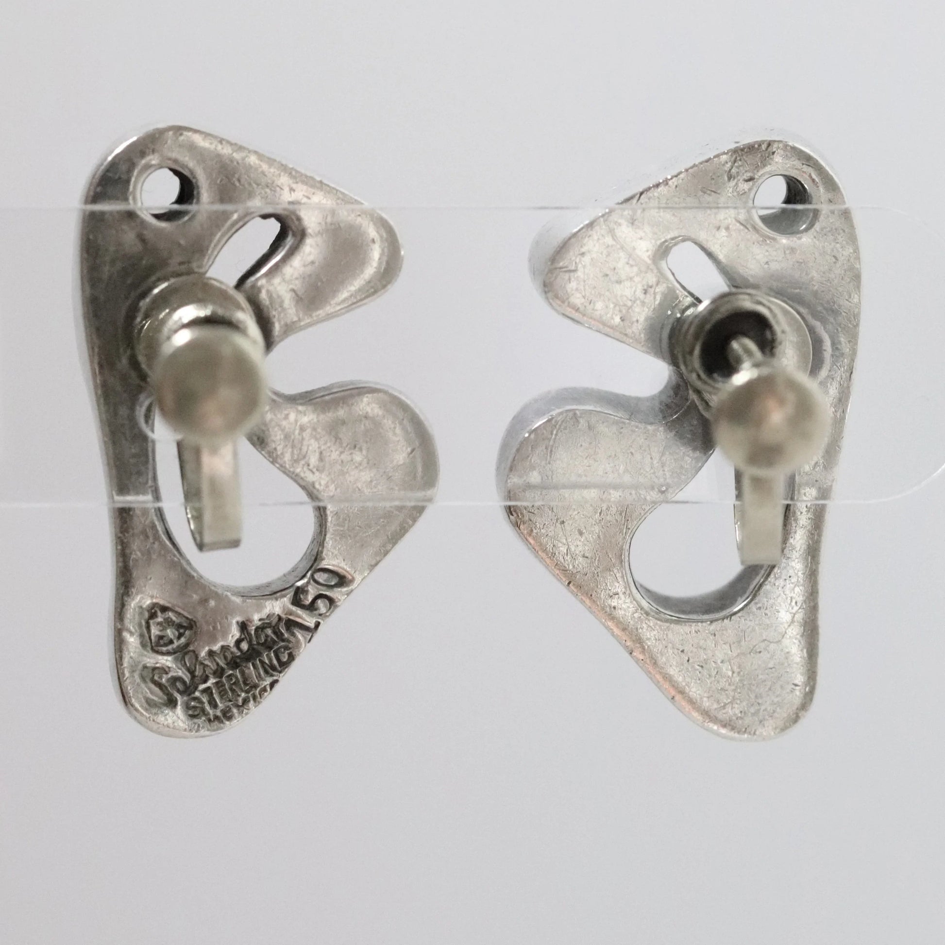 Vintage Salvador Teran Jewelry | Abstract Modernist Earrings 150 Mexico - Carmel Fine Silver Jewelry