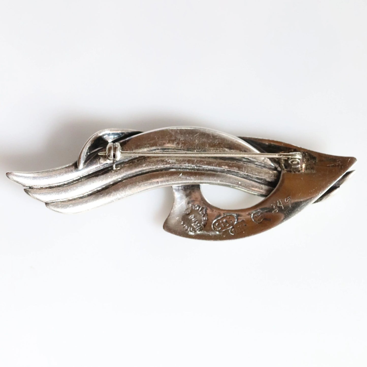 Vintage Sigi Pineda Jewelry |Sterling Silver Abstract Brooch 349 Mexico - Carmel Fine Silver Jewelry