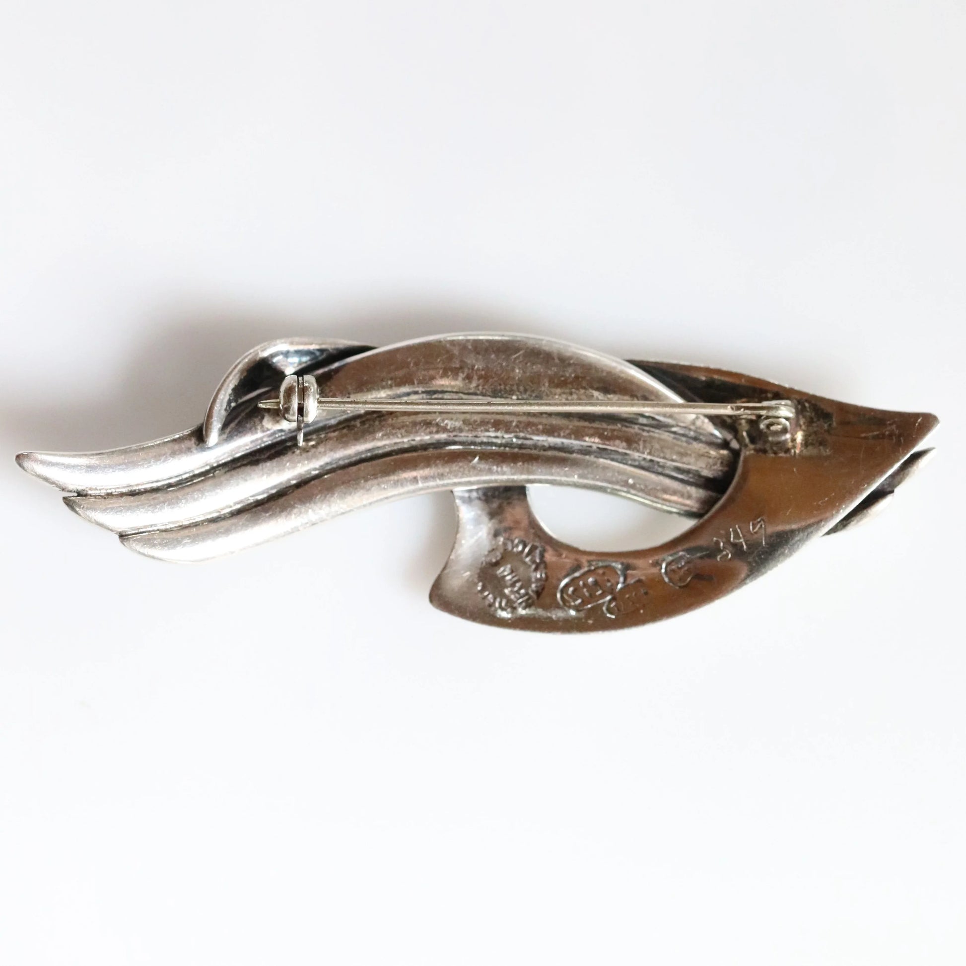 Vintage Sigi Pineda Jewelry |Sterling Silver Abstract Brooch 349 Mexico - Carmel Fine Silver Jewelry