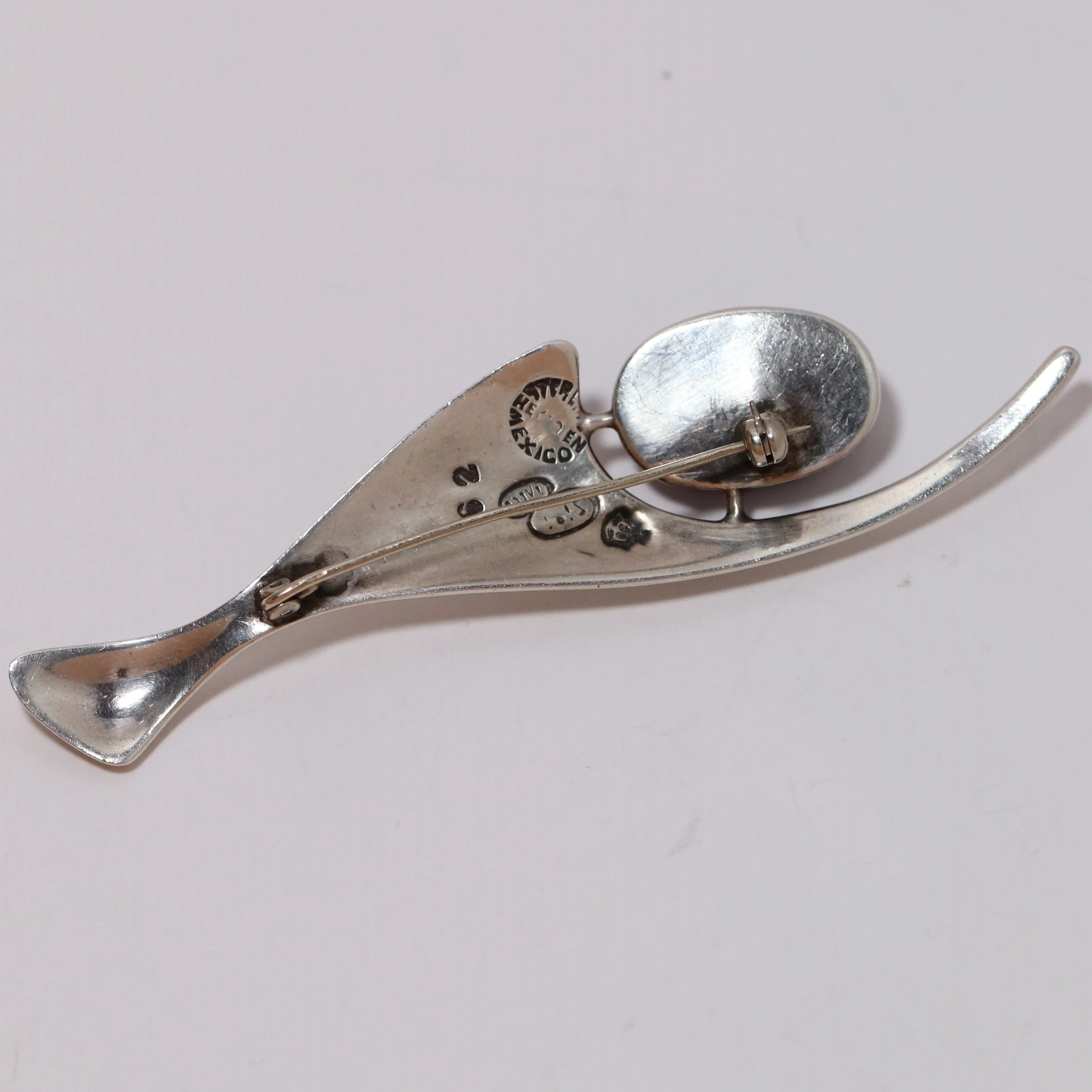 Vintage Sigi Pineda Taxco Amethyst Brooch - Carmel Fine Silver Jewelry