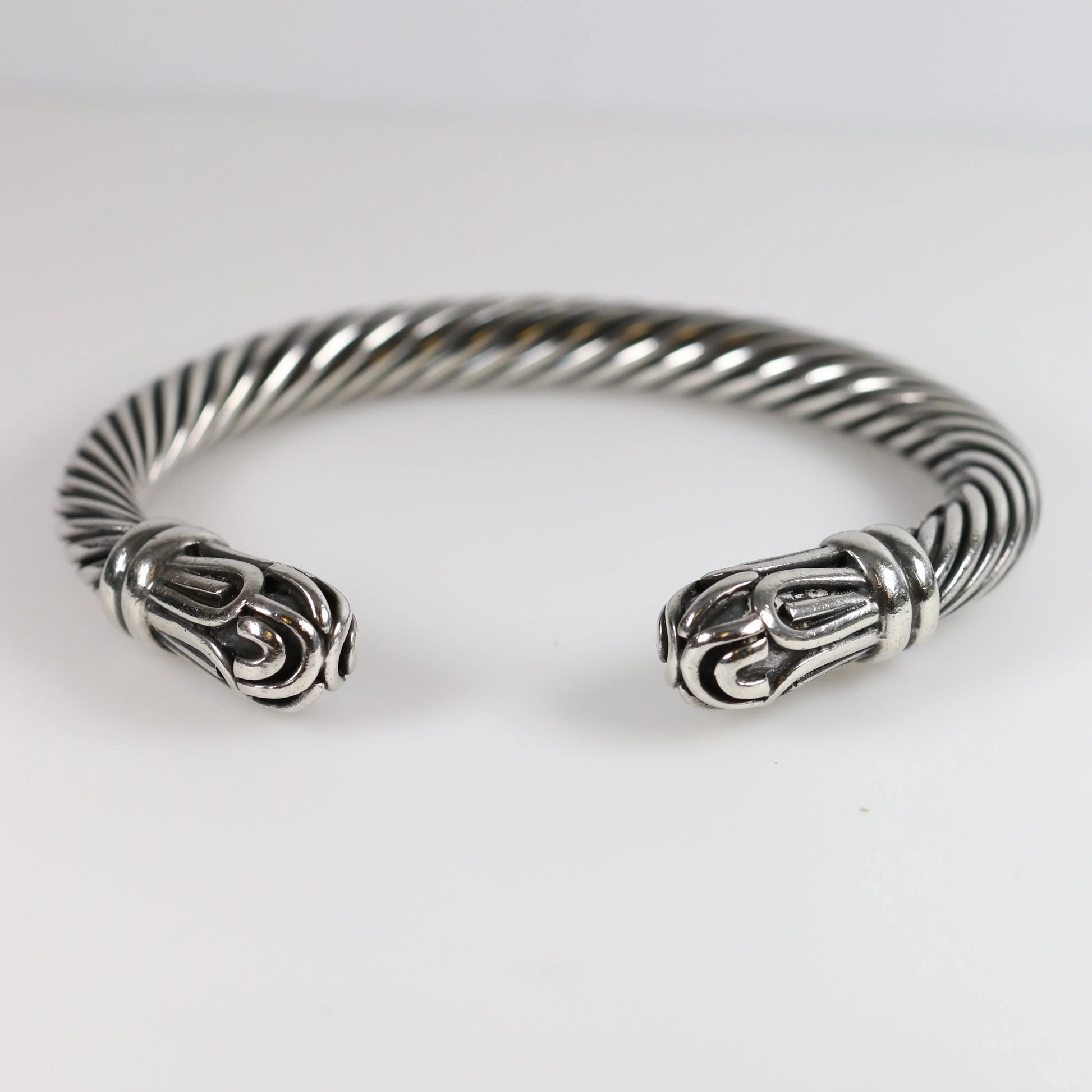 Vintage Silver Jewlry | Heavy Twisted Cuff Bracelet - Carmel Fine Silver Jewelry