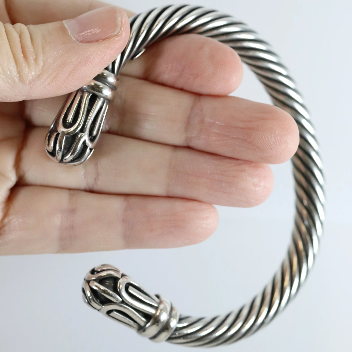 Vintage Silver Jewlry | Heavy Twisted Cuff Bracelet - Carmel Fine Silver Jewelry