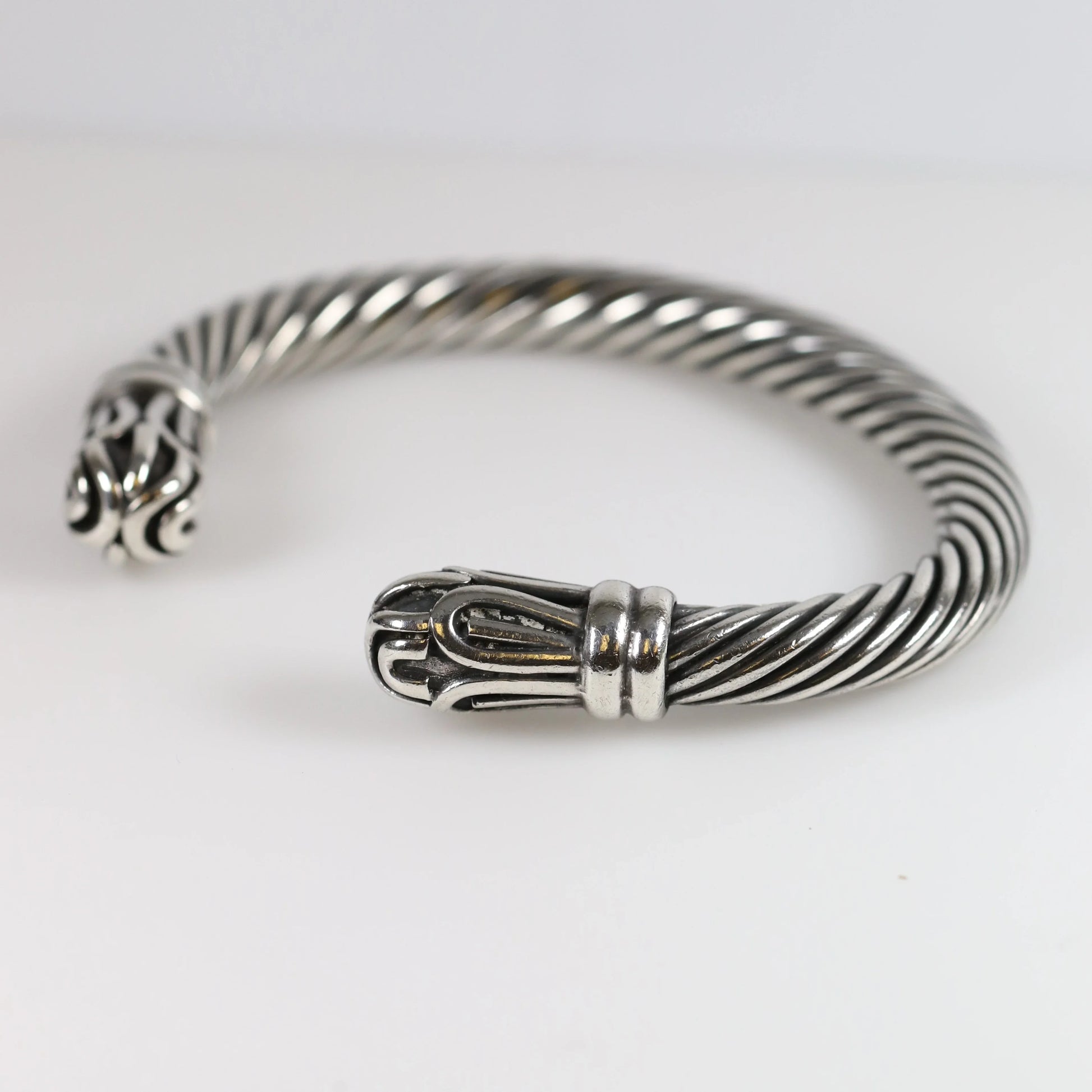 Vintage Silver Jewlry | Heavy Twisted Cuff Bracelet - Carmel Fine Silver Jewelry