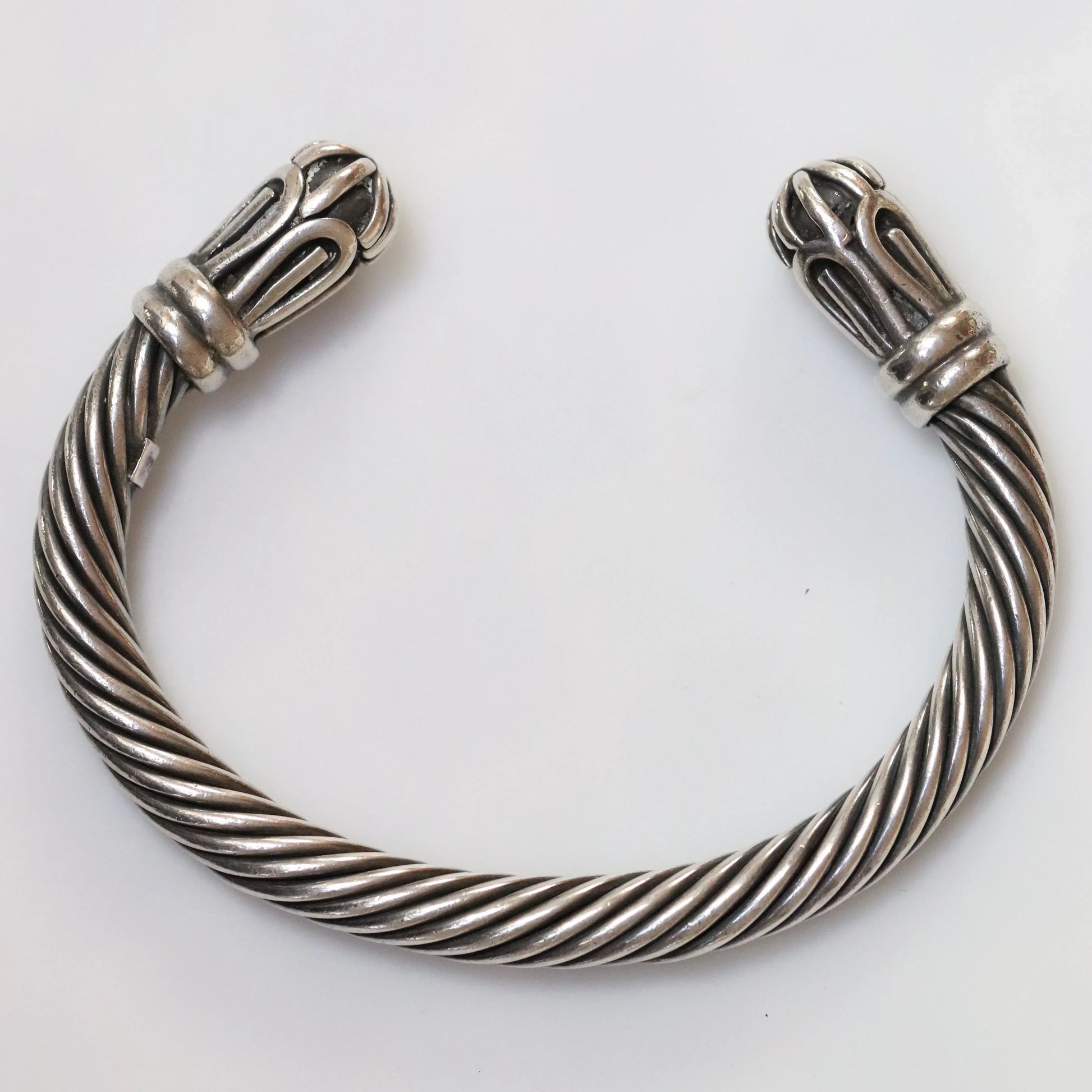 Vintage Silver Jewlry | Heavy Twisted Cuff Bracelet - Carmel Fine Silver Jewelry
