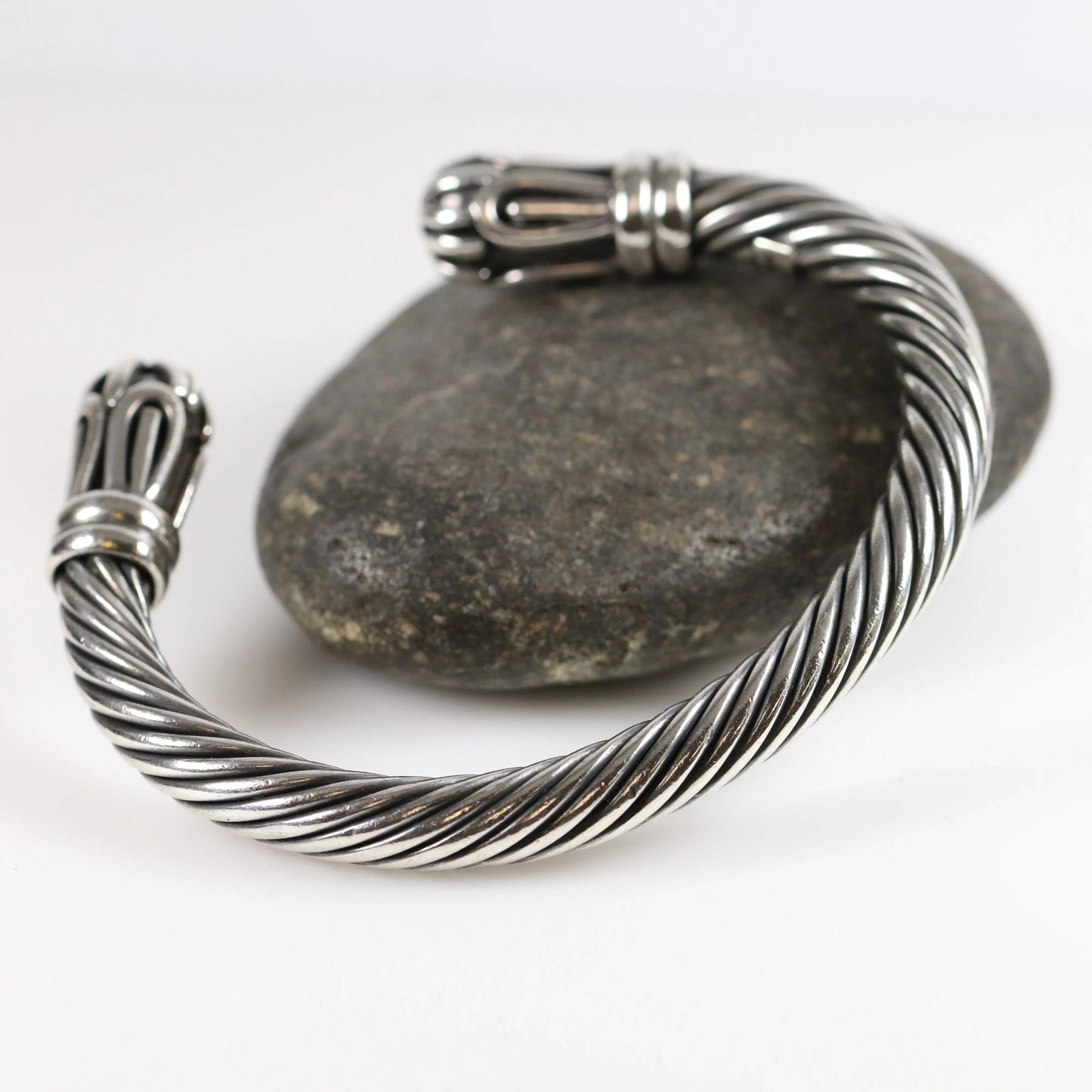 Vintage Silver Jewlry | Heavy Twisted Cuff Bracelet - Carmel Fine Silver Jewelry