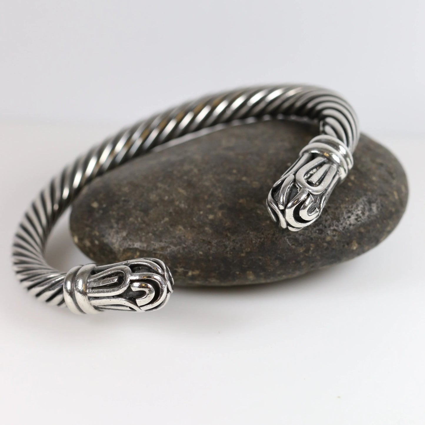 Vintage Silver Jewlry | Heavy Twisted Cuff Bracelet - Carmel Fine Silver Jewelry
