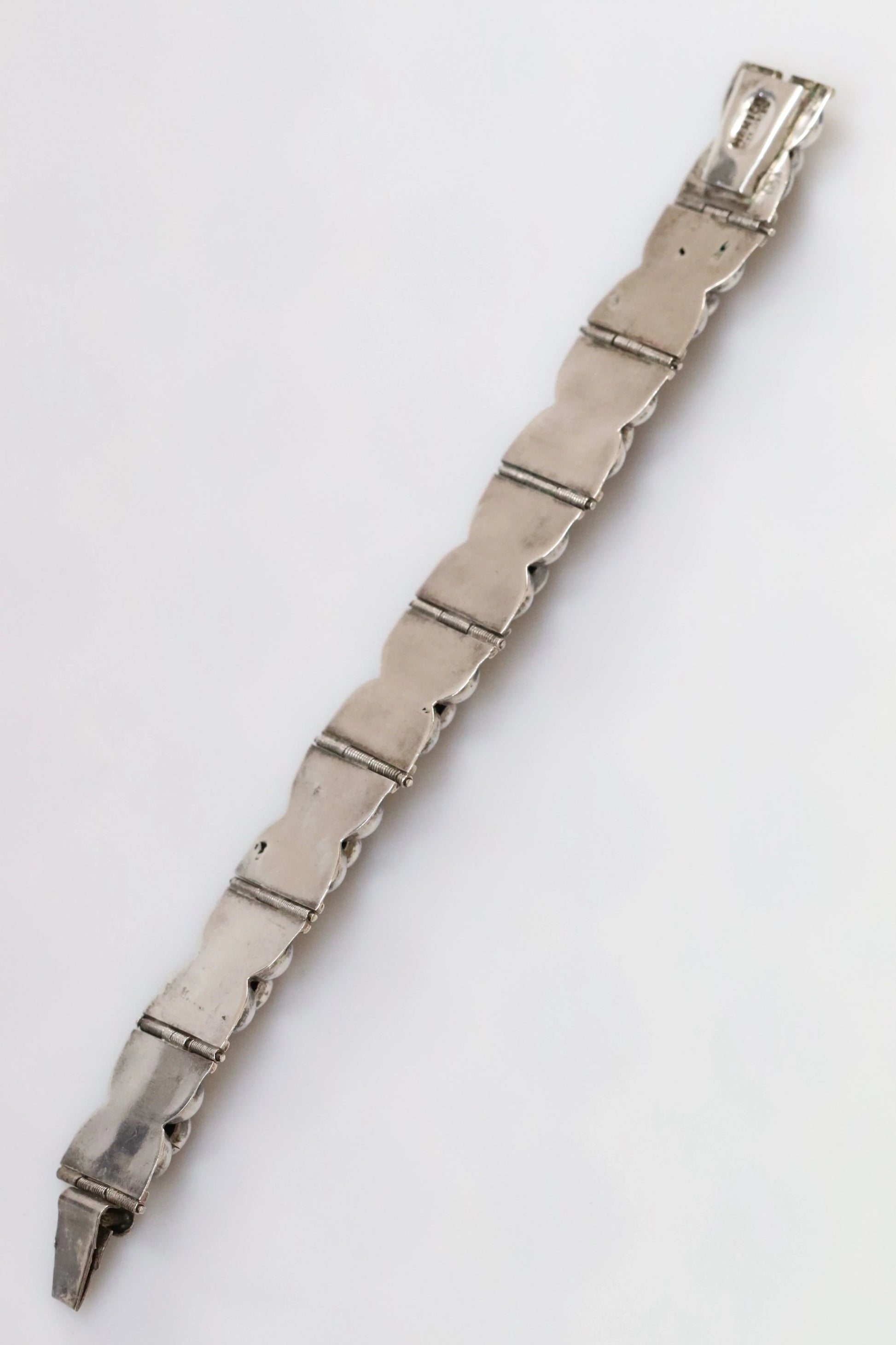 Vintage Silver Mexican Jewelry | Mid-Century Floral Amethyst Bracelet - Carmel Fine Silver Jewelry