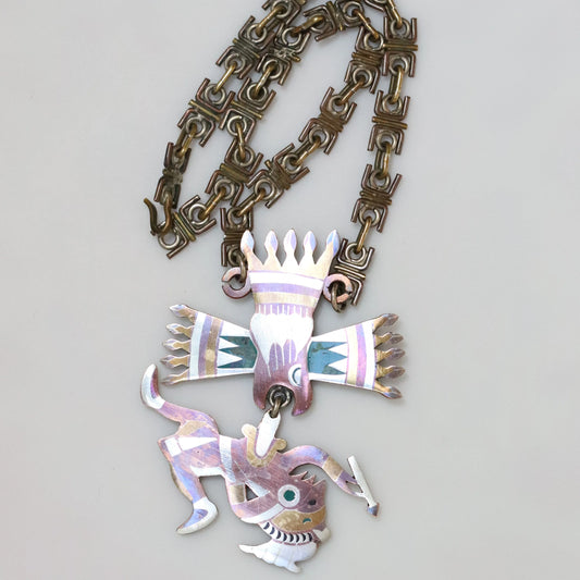 Vintage Silver Mexican Jewelry | Mid Century Los Casados Necklace - Carmel Fine Silver Jewelry
