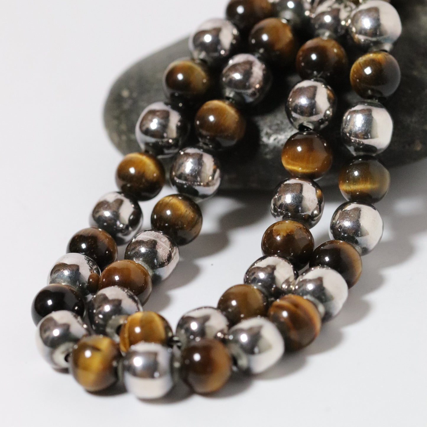 Vintage Taxco Jewelry | Tiger’s Eye Silver Bead Necklace