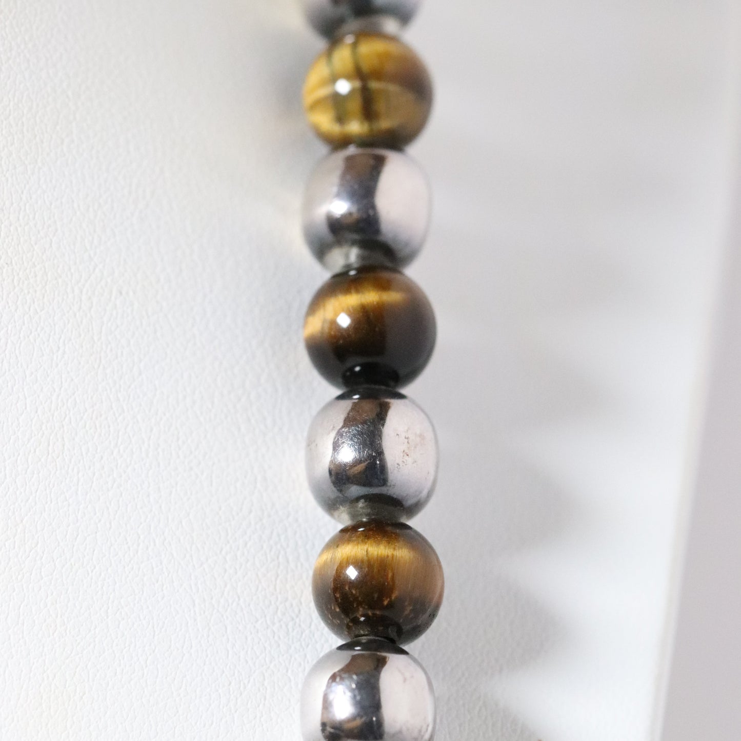 Vintage Taxco Jewelry | Tiger’s Eye Silver Bead Necklace