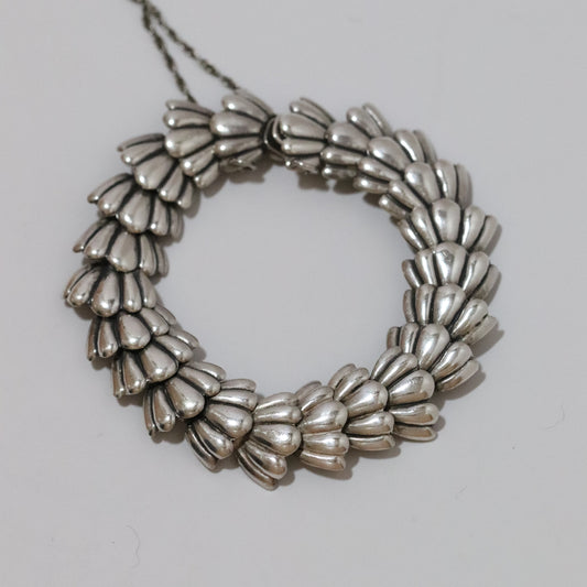 Vintage Taxco Los Castillo Jewelry | Silver Floral Panel Bracelet 168 Mexico - Carmel Fine Silver Jewelry