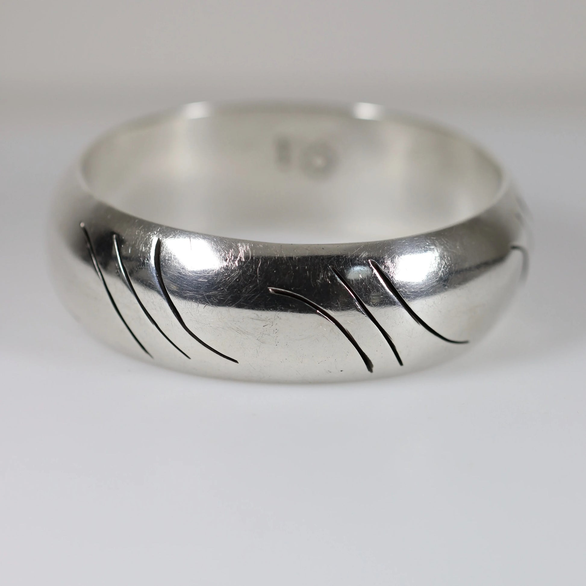 Vintage Taxco Silver Mexican Jewelry | Chunky Modernist Bangle Bracelet - Carmel Fine Silver Jewelry