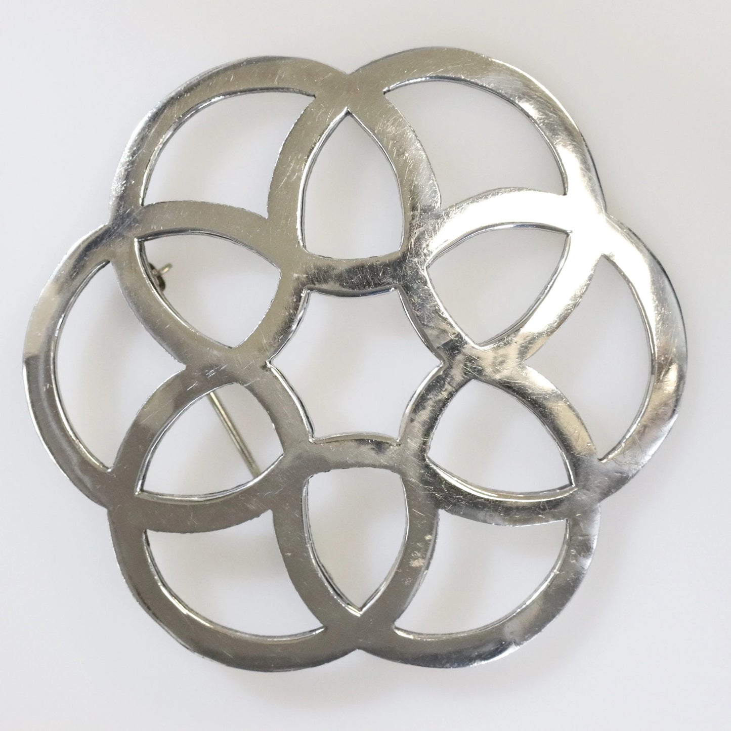 Vintage Taxco Silver Mexican Jewelry | Geometric Statement Brooch Mexico - Carmel Fine Silver Jewelry