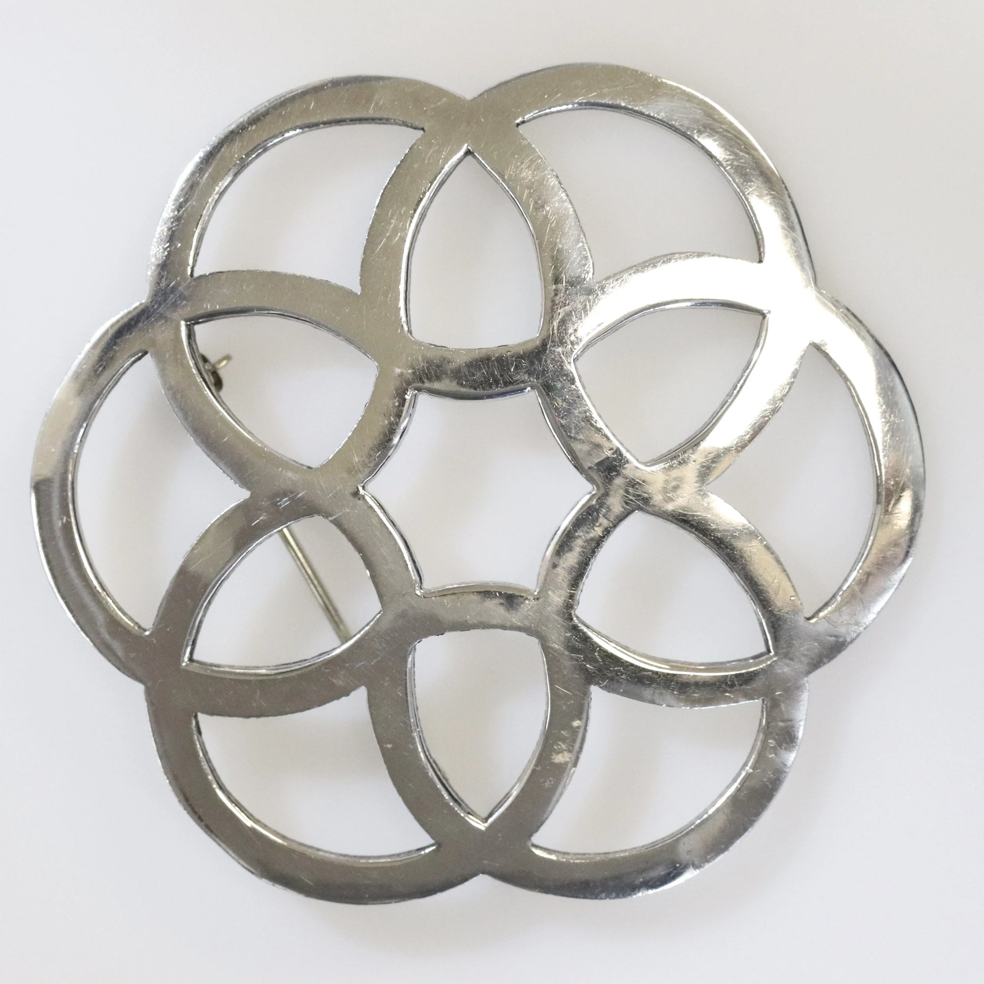 Vintage Taxco Silver Mexican Jewelry | Geometric Statement Brooch Mexico - Carmel Fine Silver Jewelry