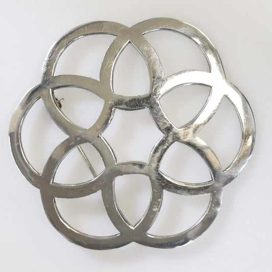 Vintage Taxco Silver Mexican Jewelry | Geometric Statement Brooch Mexico - Carmel Fine Silver Jewelry
