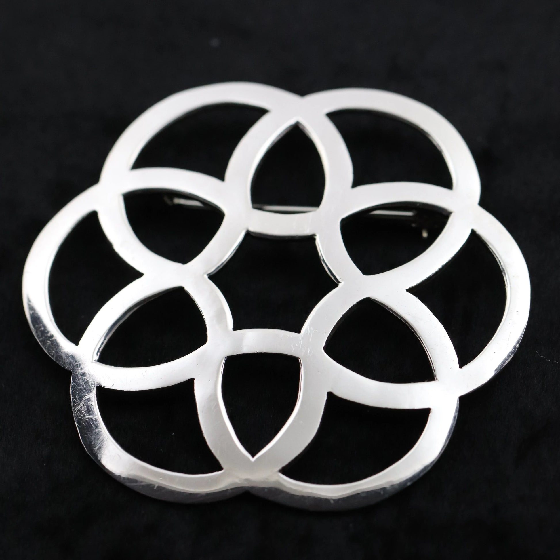 Vintage Taxco Silver Mexican Jewelry | Geometric Statement Brooch Mexico - Carmel Fine Silver Jewelry